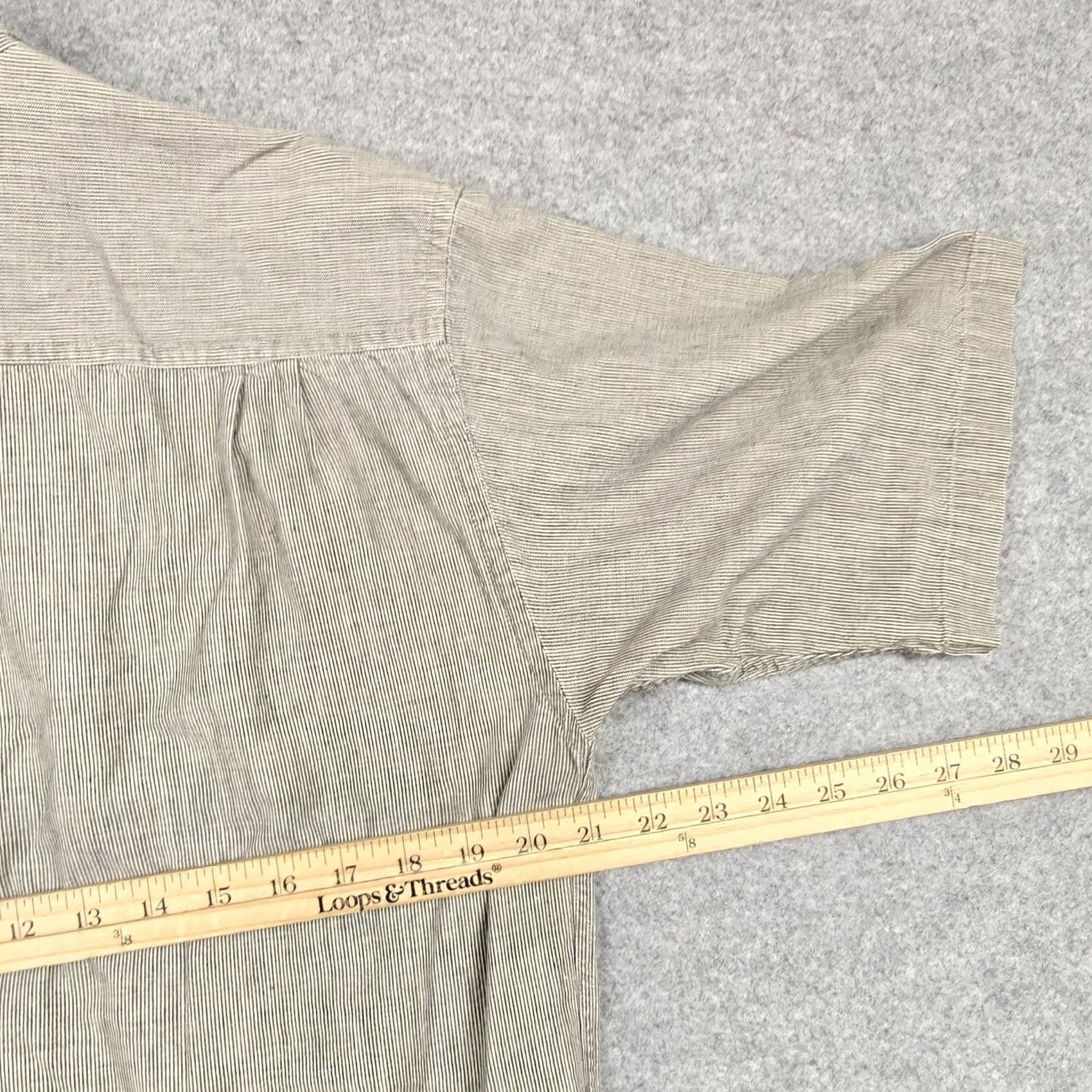 Vintage VINTAGE Woolrich Shirt Mens L Beige Striped Short Sleeve Button Up Casual Size US L / EU 52-54 / 3 - 6 Thumbnail