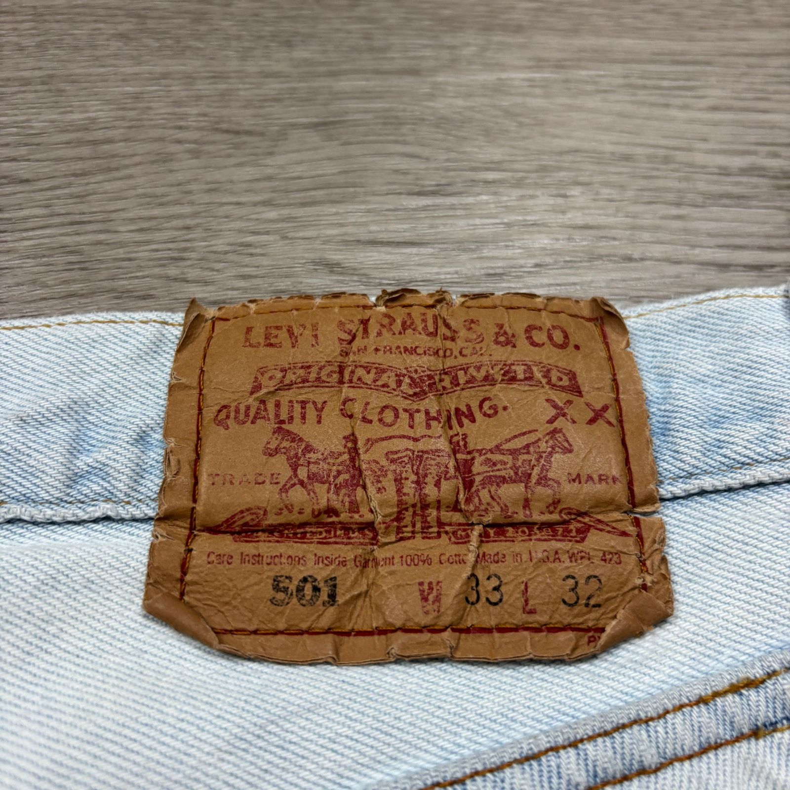 Levi's × Vintage Vintage 90s Levi's 501 Straight Leg Jeans 33x32 Made in USA Size US 33 - 5 Thumbnail