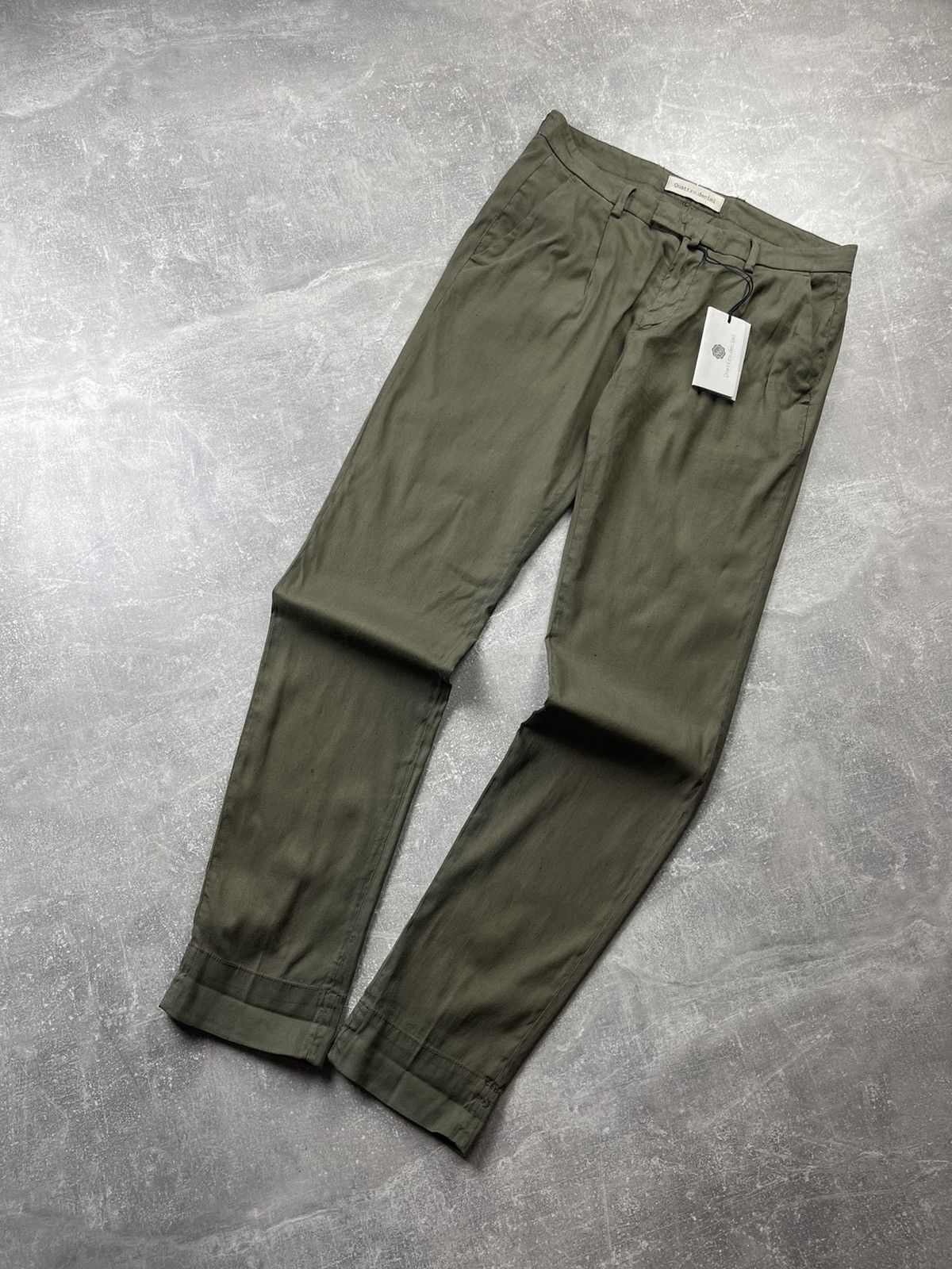 Other Quattro.decimi Olive Green Italian Avant Garde Cotton Pants Size US 32 / EU 48 - 1 Thumbnail