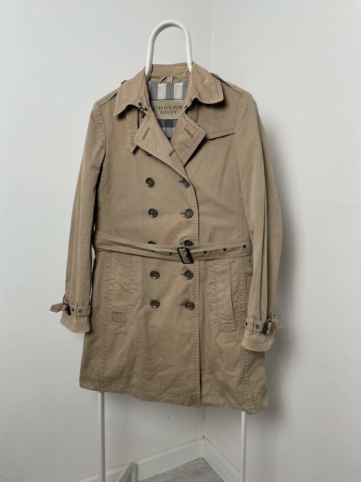 Burberry Burberry-Brit Trench Coat nova check Beige UK 10 USA 8 Size US XS / EU 42 / 0 - 2 Thumbnail