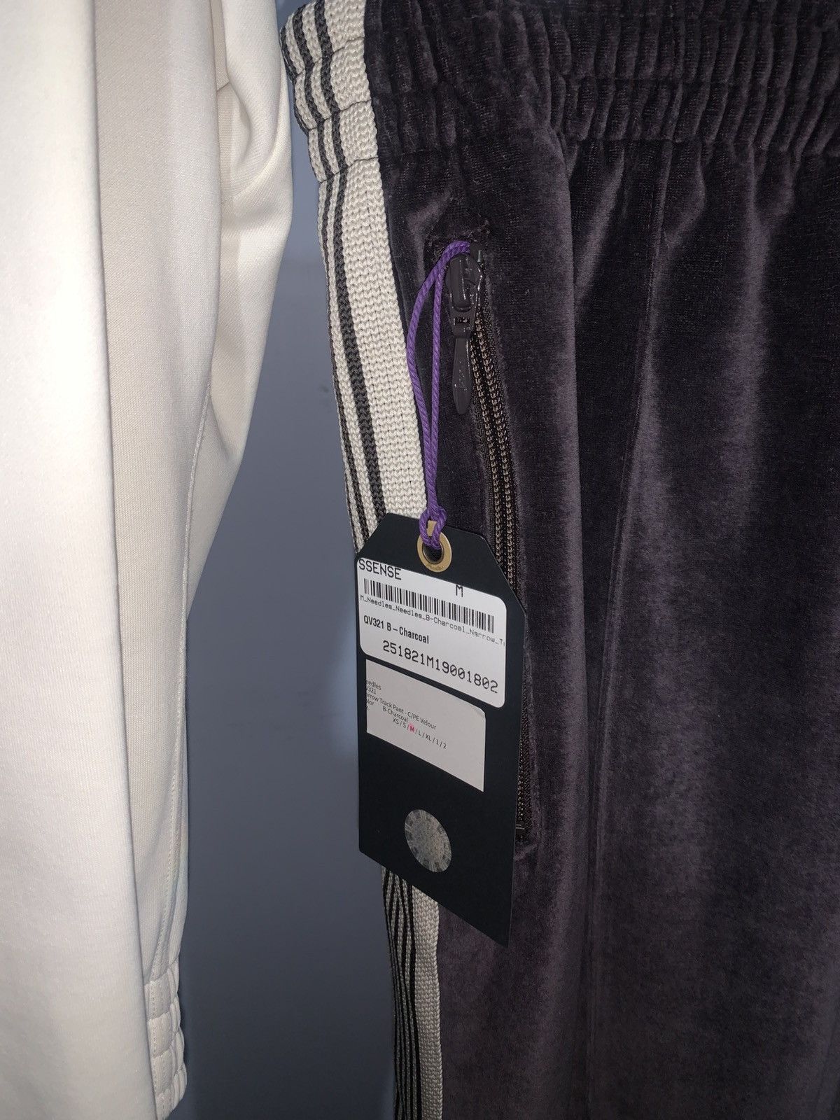 Needles Needles Narrow Pant Velour Charcoal Size US 33 - 3 Thumbnail