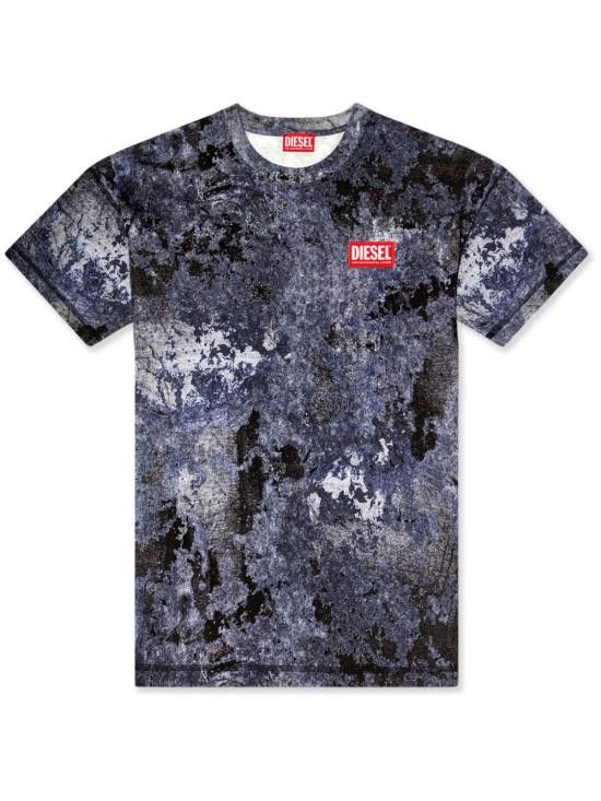 Diesel DIESEL Men T-Shirts A164030QLAF 89MA BLUE Size US S / EU 44-46 / 1 - 1 Thumbnail