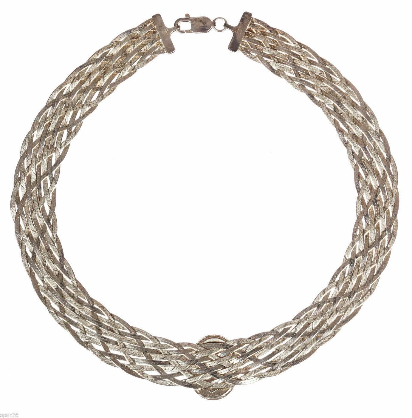 Other Italian Milor Sterling Woven Herringbone Cameo Necklace Size ONE SIZE - 4 Thumbnail