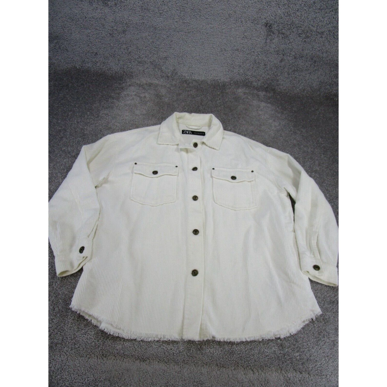 Zara white corduroy jacket sales