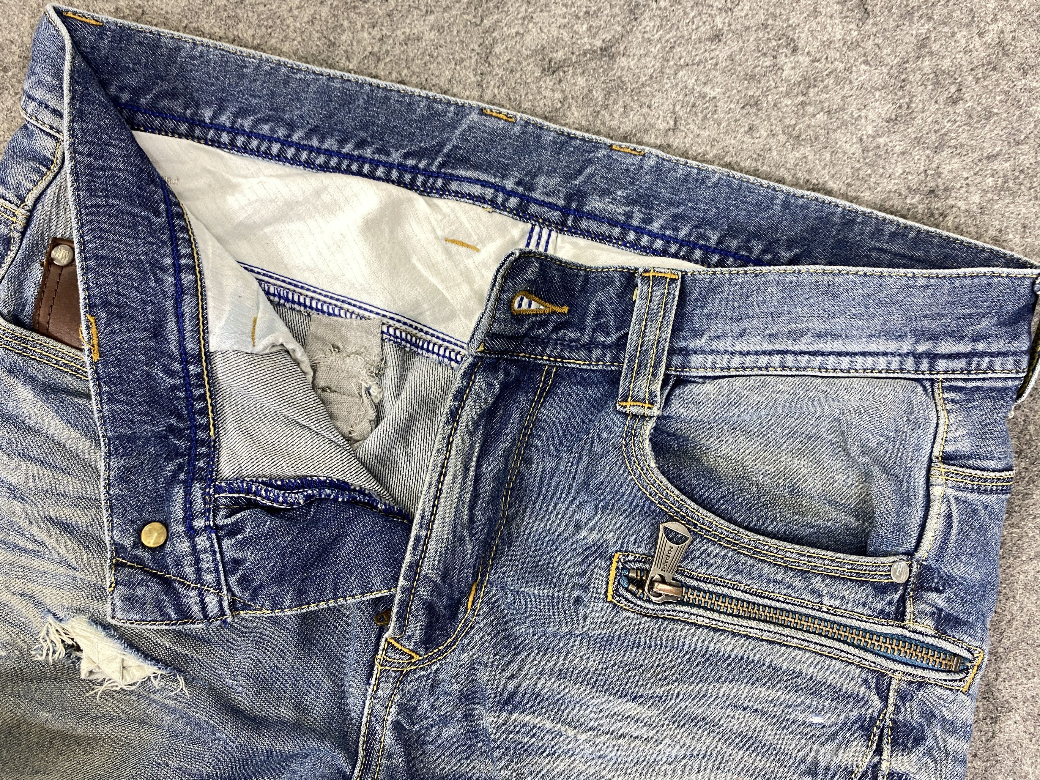 Japanese Brand Faded Blue Vintage Nicole Jeans 32x29 Denim- JN3264 Size US 32 / EU 48 - 7 Thumbnail