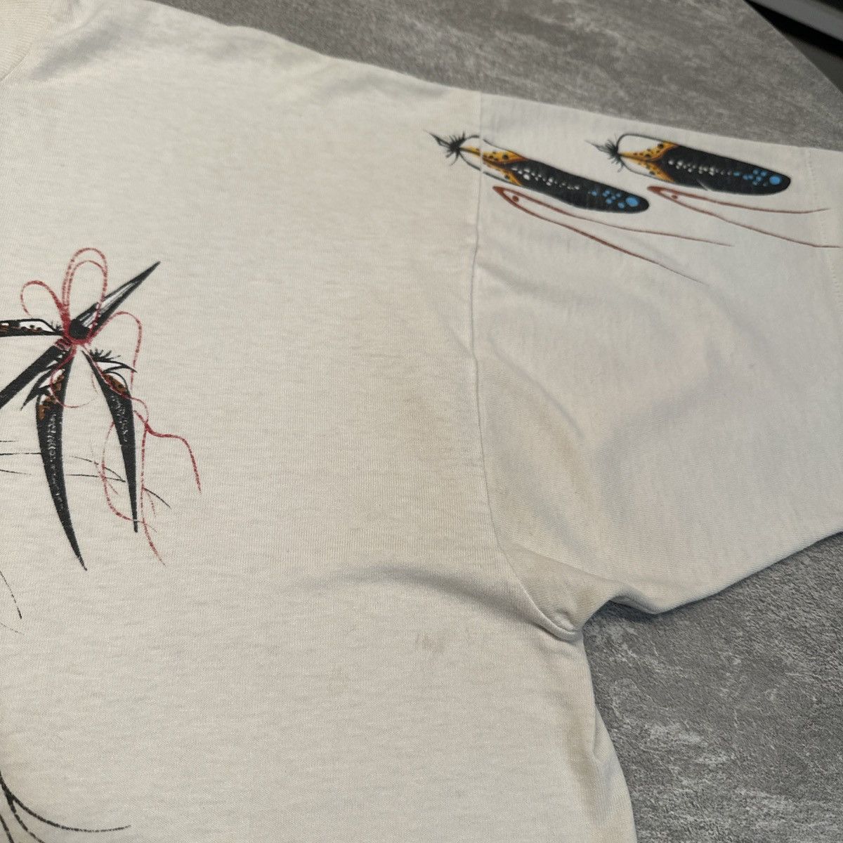 Vintage Vintage 90s Native American Indian Warrior Feather Shirt Size US XL / EU 56 / 4 - 4 Thumbnail