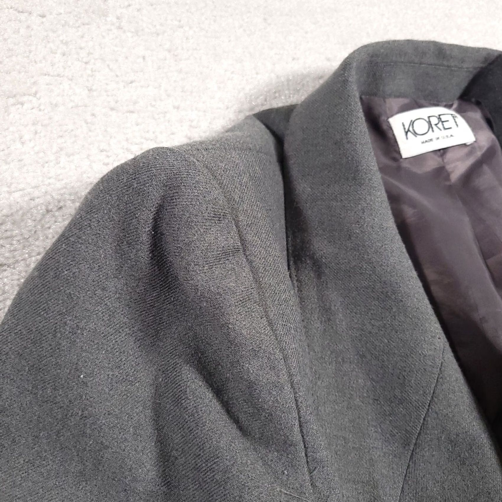 Vintage VINTAGE Koret Blazer Jacket Women 18 Gray Wool Blend 1 Button Shoulder Pads USA Blazer Women 18 Gray Wool Blend Medium? Size XXL / US 16-18 / IT 52-54 - 5 Thumbnail