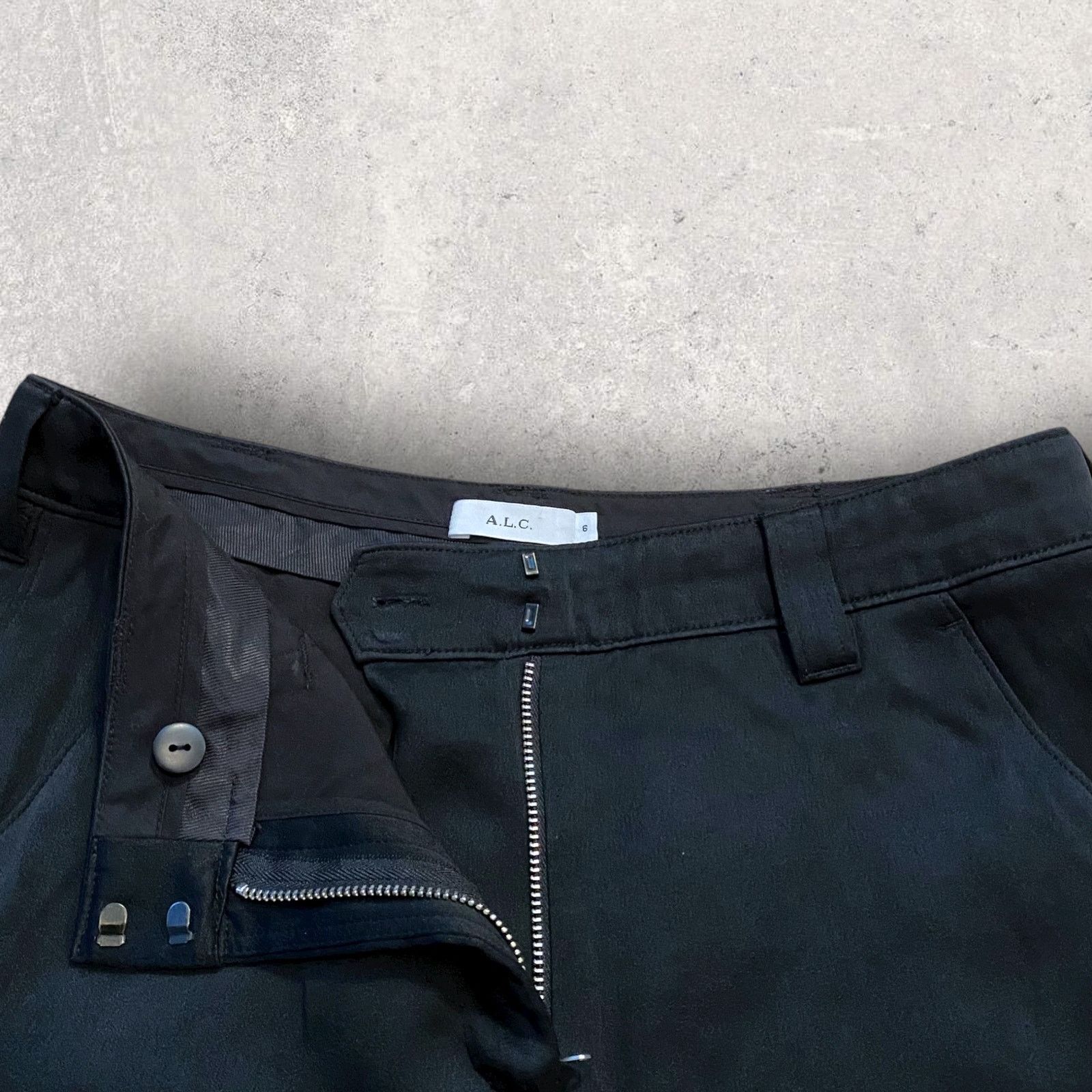 A.L.C. ALC Split Hem Satin Pants Black Size 6 Size 28" / US 6 / IT 42 - 5 Thumbnail