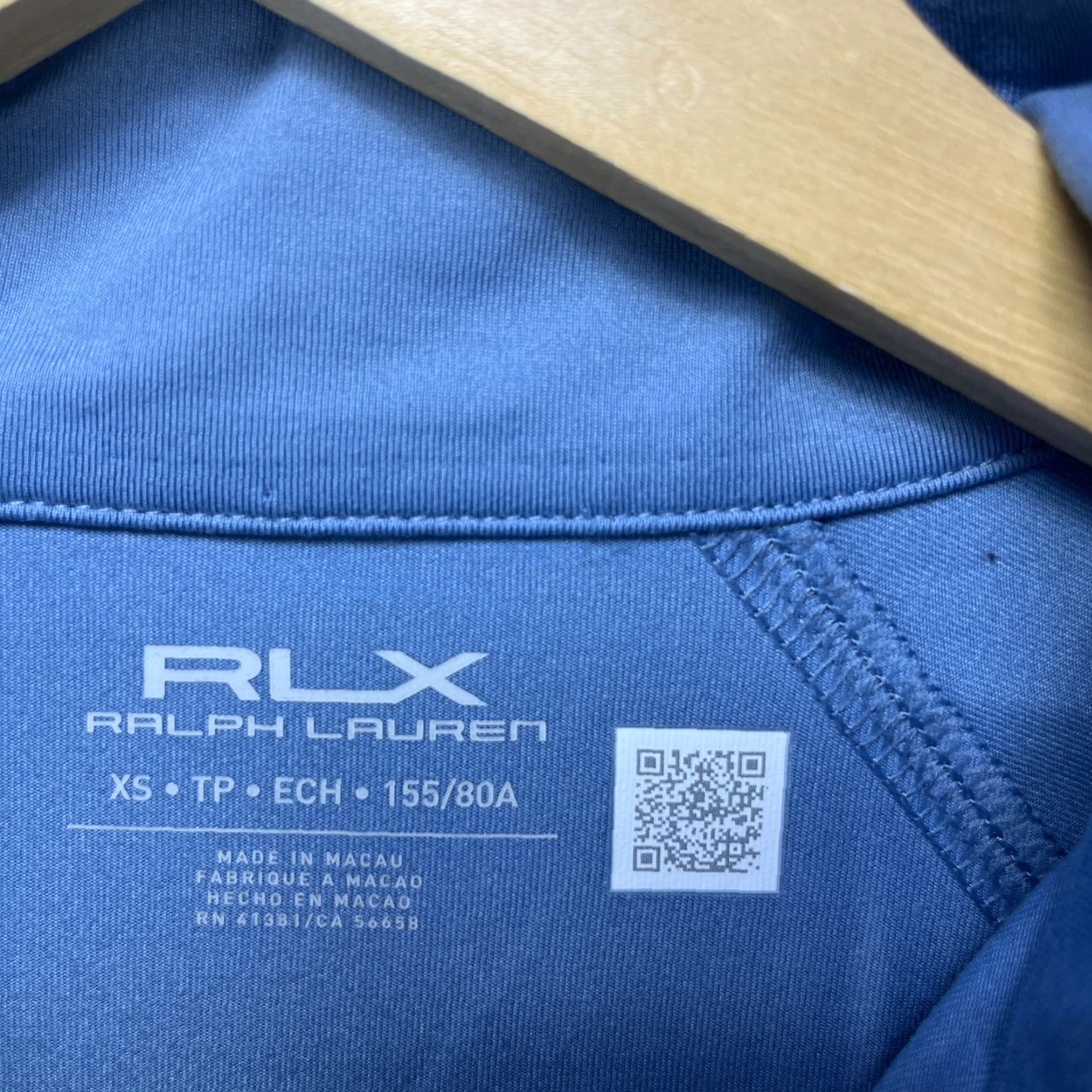 Ralph Lauren VINTAGE RLX Ralph Lauren Quarter Zip Athletic Long Sleeve Shirt Womens XS Blue Stretch Size XS / US 0-2 / IT 36-38 - 3 Thumbnail