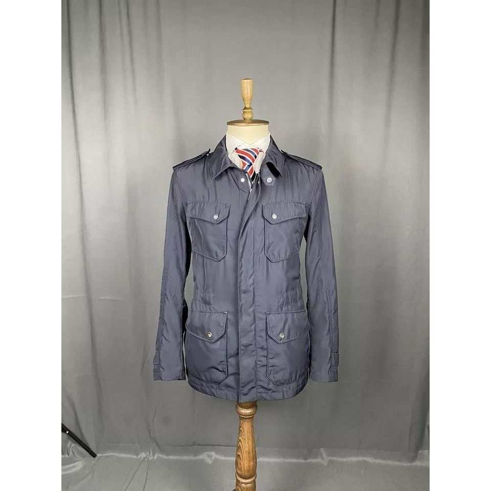 Allegri Allegri Milano Men's Blue Nylon Multipocket Field Jacket Siz Size US L / EU 52-54 / 3 - 2 Thumbnail