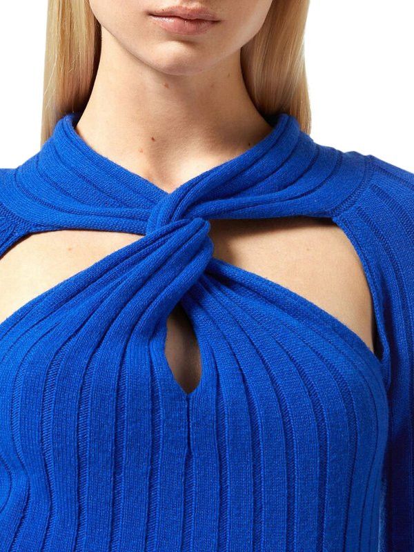 Versace o1y0226 Turtleneck Sweater in Bright Blue Size S / US 4 / IT 40 - 3 Thumbnail