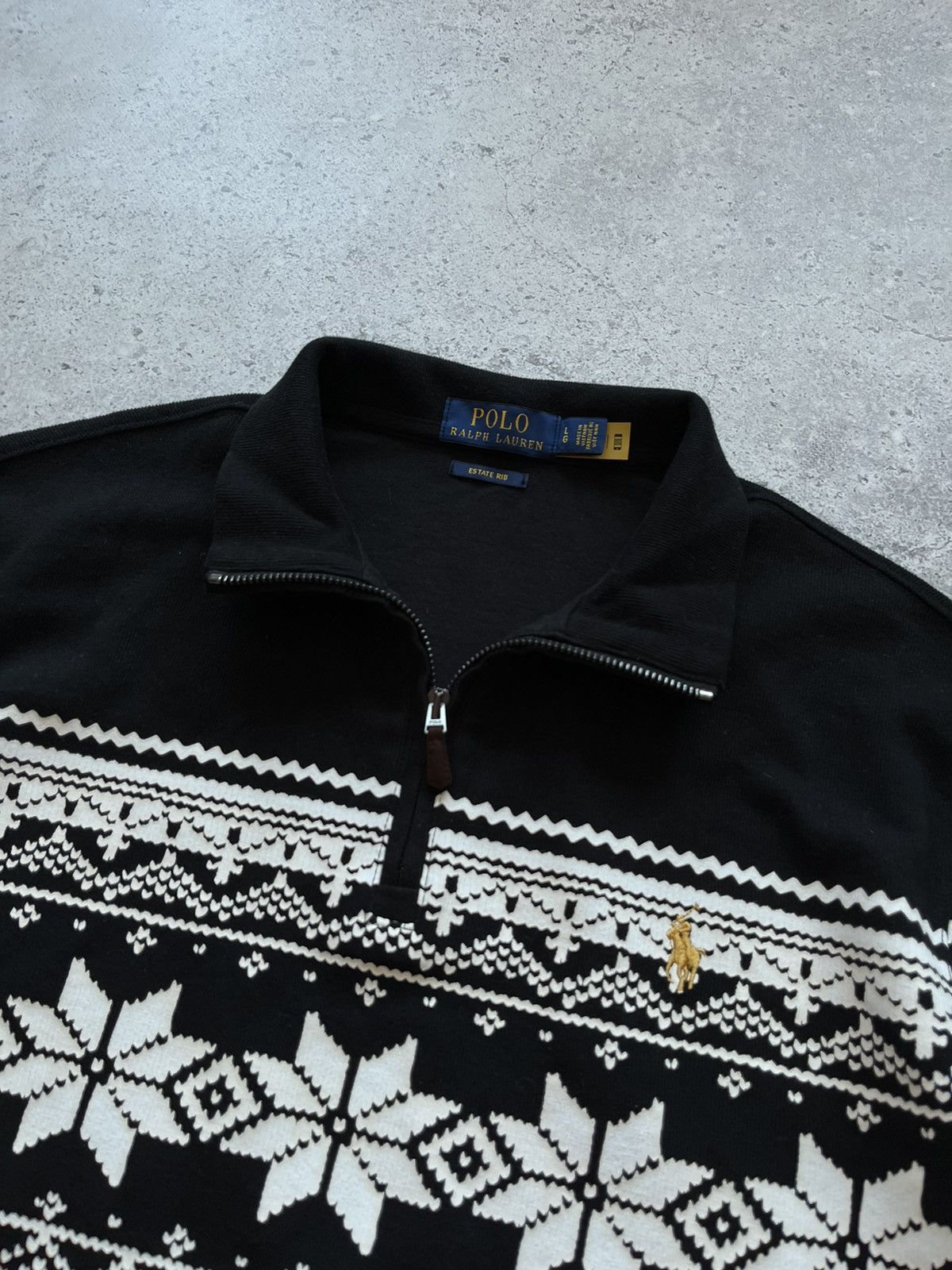 Polo Ralph Lauren Polo Ralph Lauren Snowflake Logo Quarter 1/4 Zip Sweasthirt Size US L / EU 52-54 / 3 - 4 Thumbnail