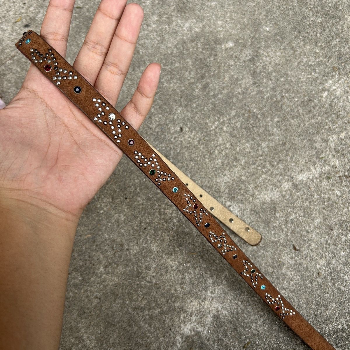 Vintage Vintage studded leather belt ✨ (K-a-p-i-t-a-l Style) Size ONE SIZE - 7 Thumbnail