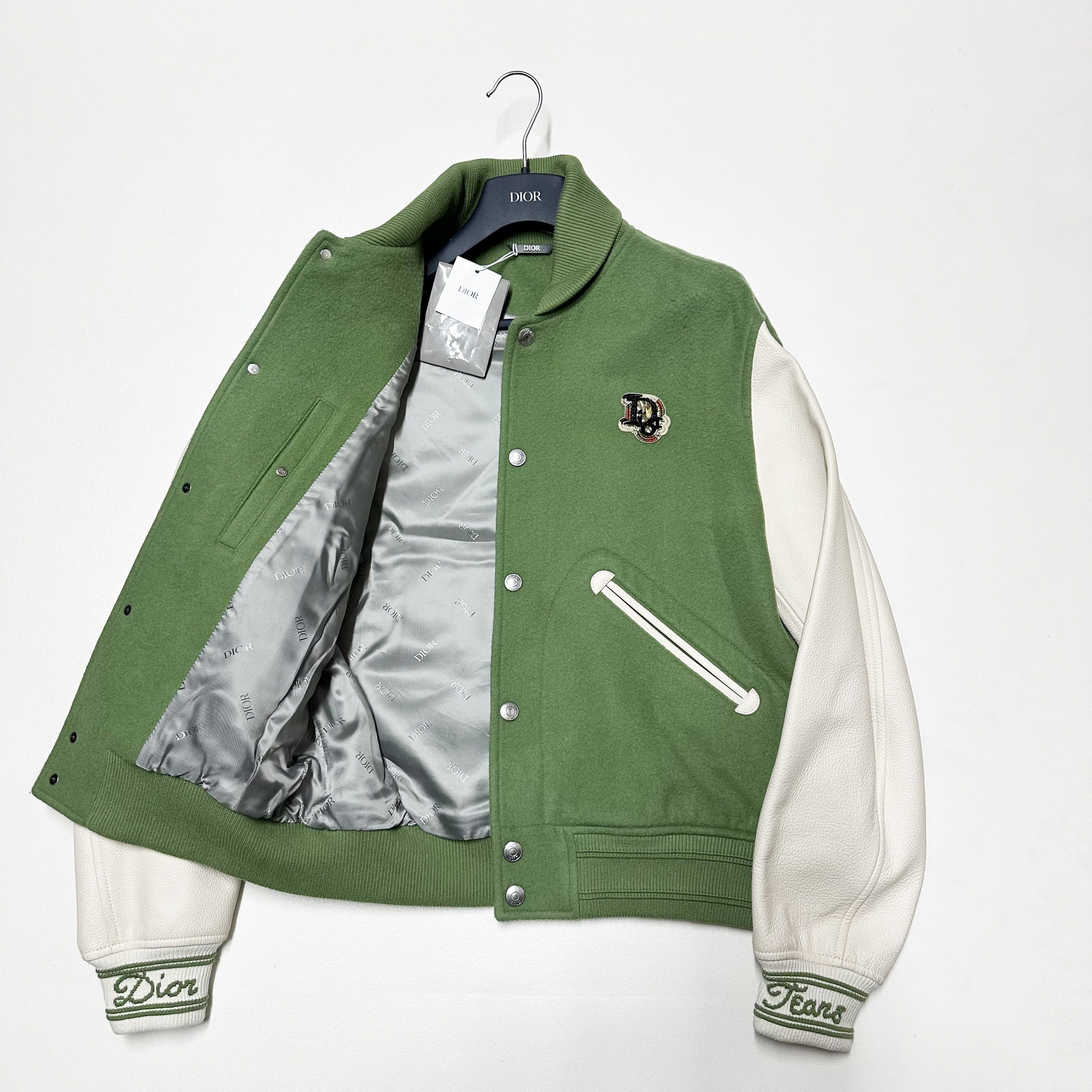 DENIM TEARS × Dior Prada mens L large leather re-nylon black varsity jacket Size US S / EU 44-46 / 1 - 5 Thumbnail