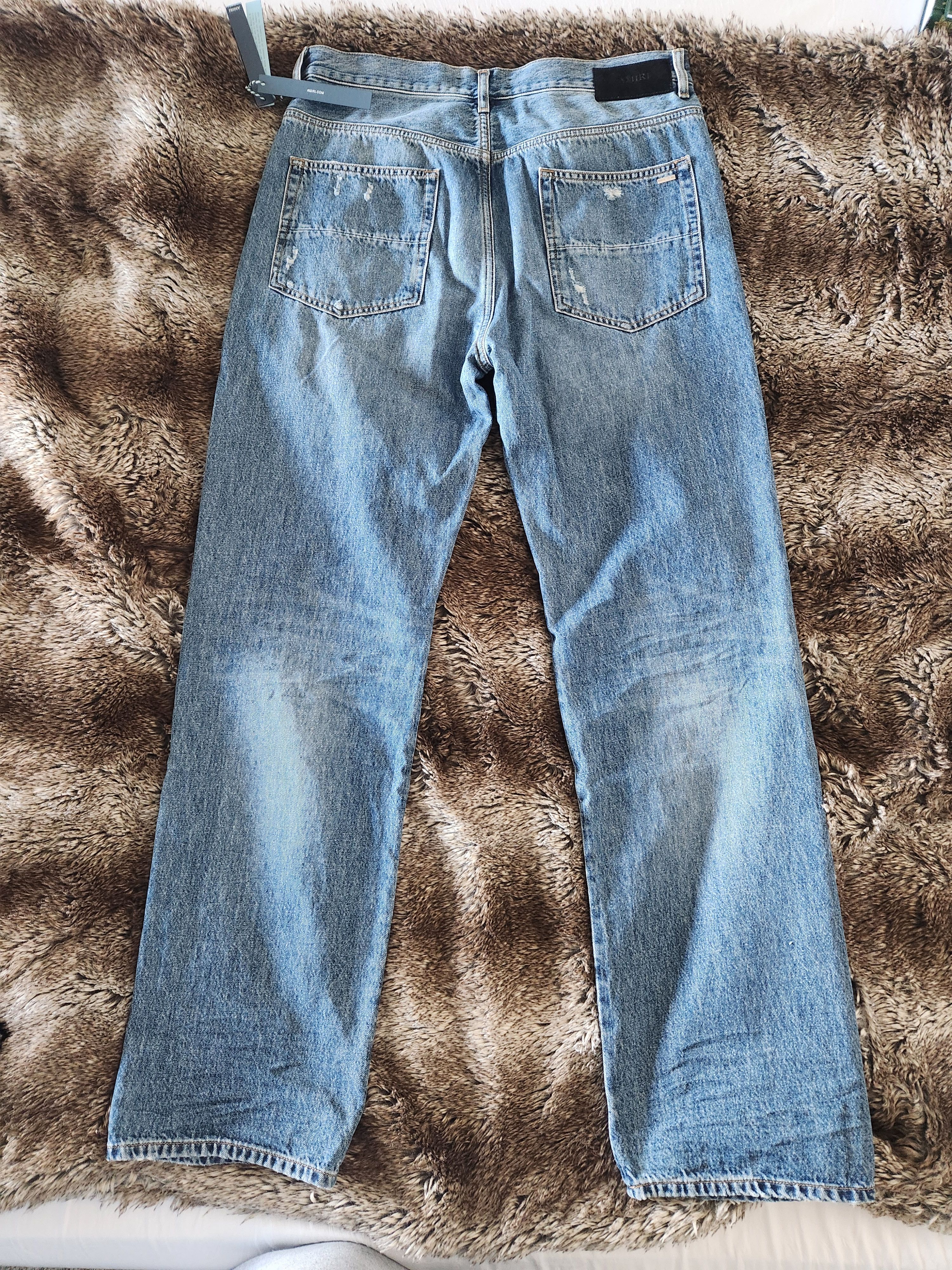 Amiri Amiri MX1 Red Suede Straight Jeans Size US 34 / EU 50 - 5 Thumbnail