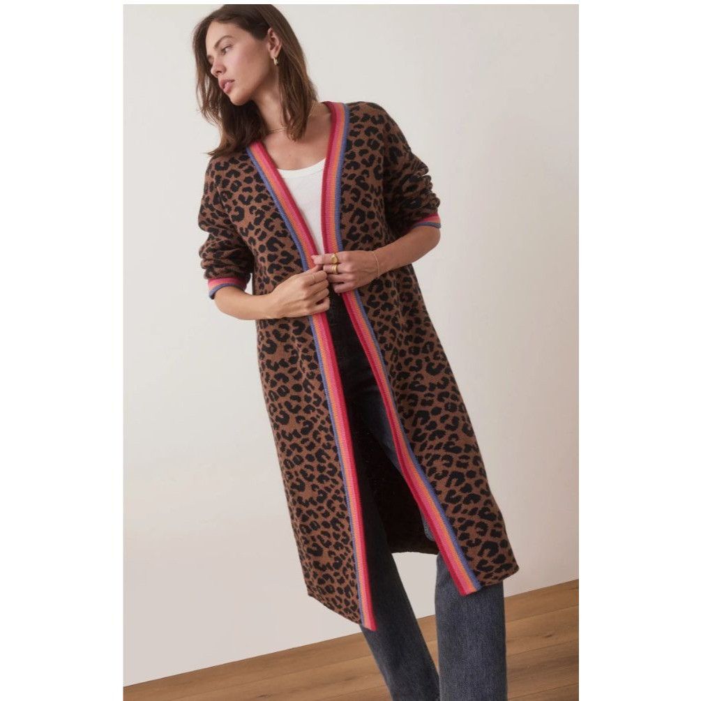 Marine Layer NWT Marine Layer Martha Sweater Coat Leopard Duster Cardigan Size XL / US 12-14 / IT 48-50 - 3 Thumbnail