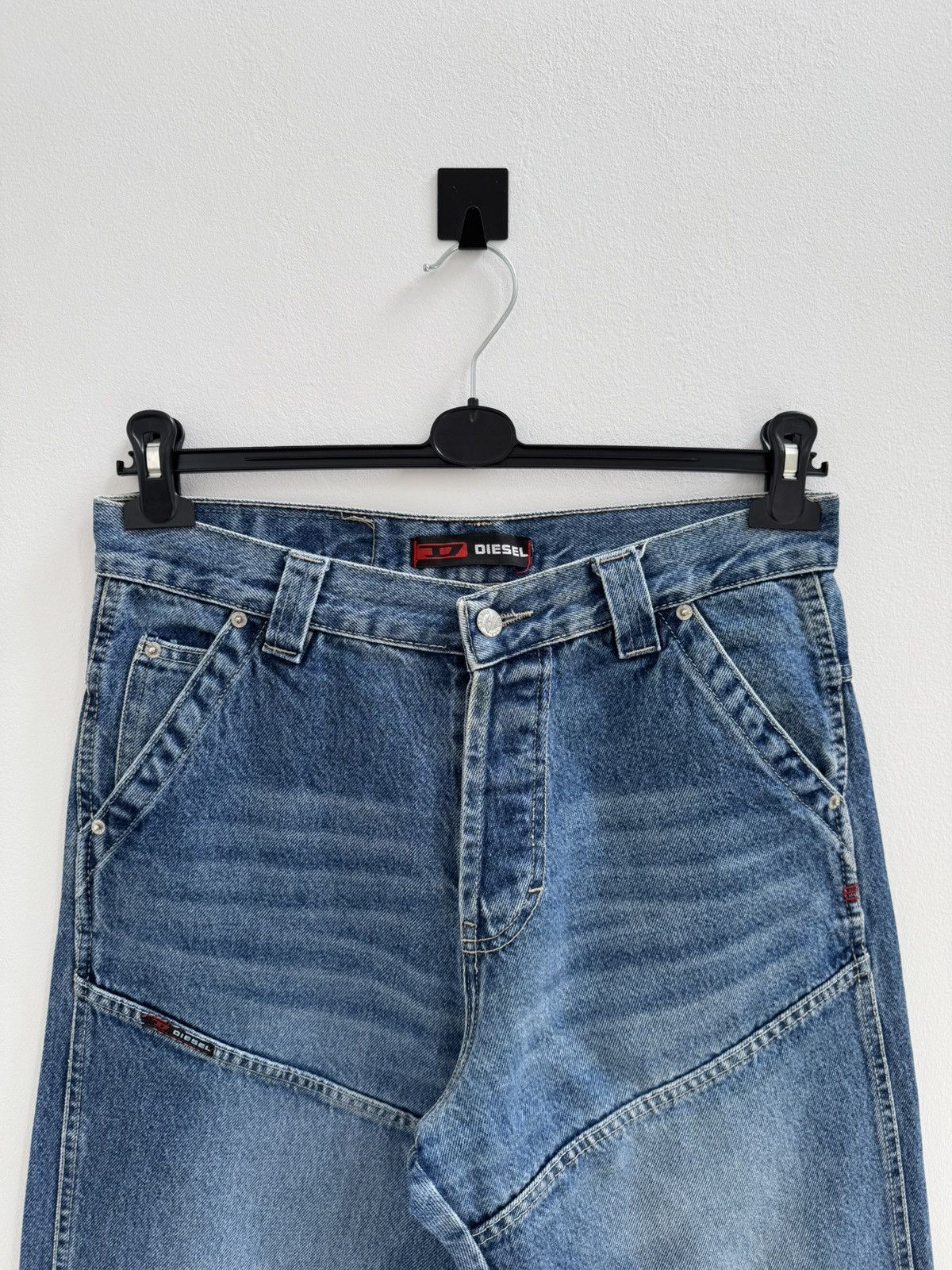 Designer × Diesel × Japanese Brand vintage rare diesel double knee jeans Size US 33 - 2 Thumbnail