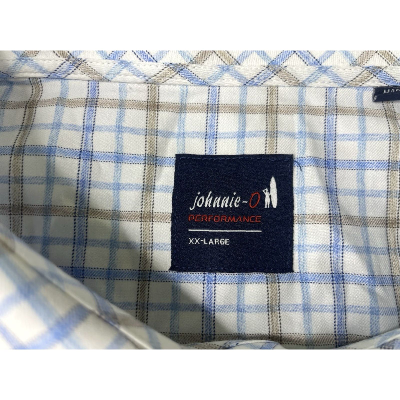 johnnie-O johnnie-O Mens Button-Up Shirt Biles Plaid Maliblu Blue 2XL Regular Men Shirt Size US XXL / EU 58 / 5 - 3 Thumbnail