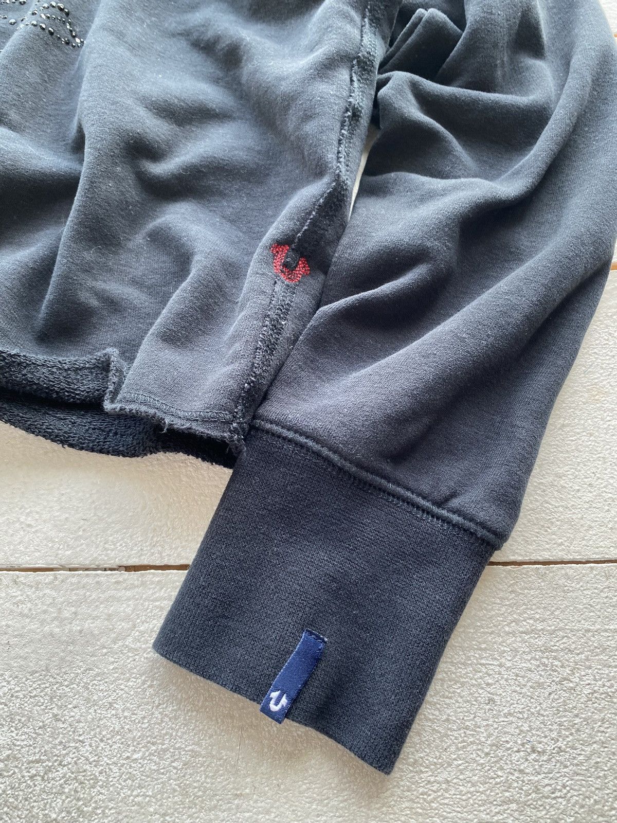 True Religion × Vintage Gothic True Religion Logo Black Womens Oversized Hoodie M Size M / US 6-8 / IT 42-44 - 4 Thumbnail