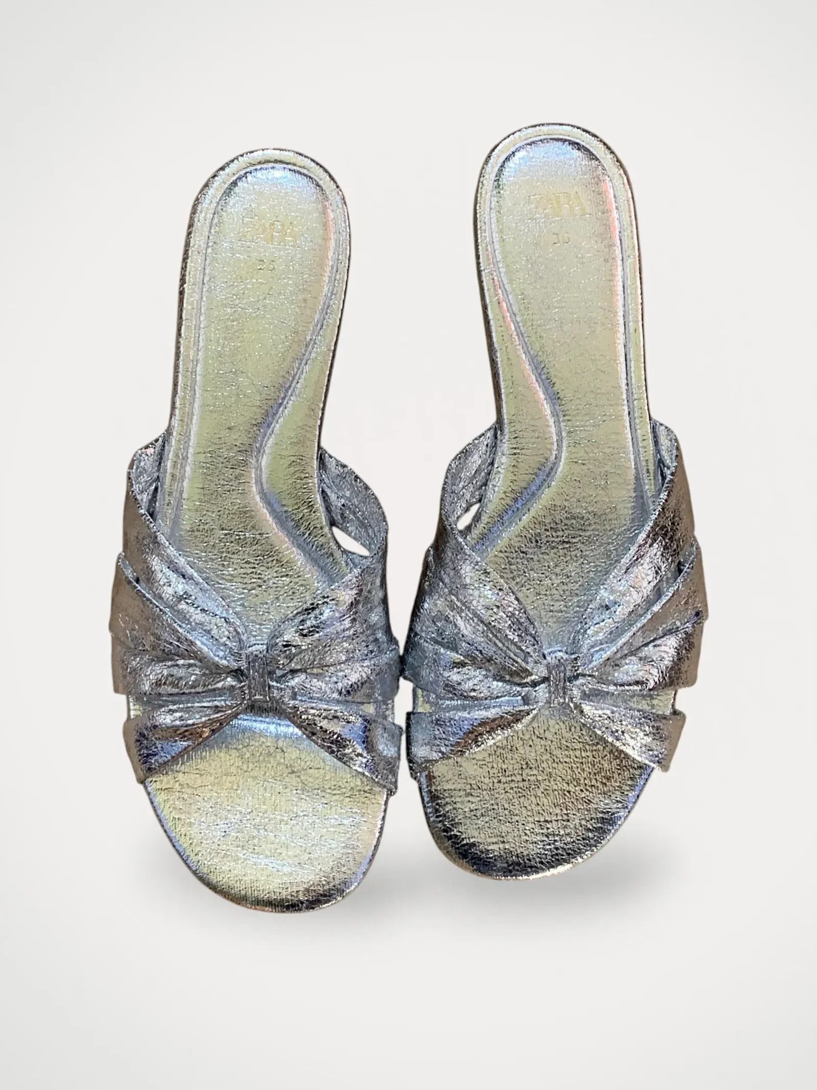 Zara Zara Zara sandaler metalic Sandals Size US 6 / IT 36 - 1 Thumbnail
