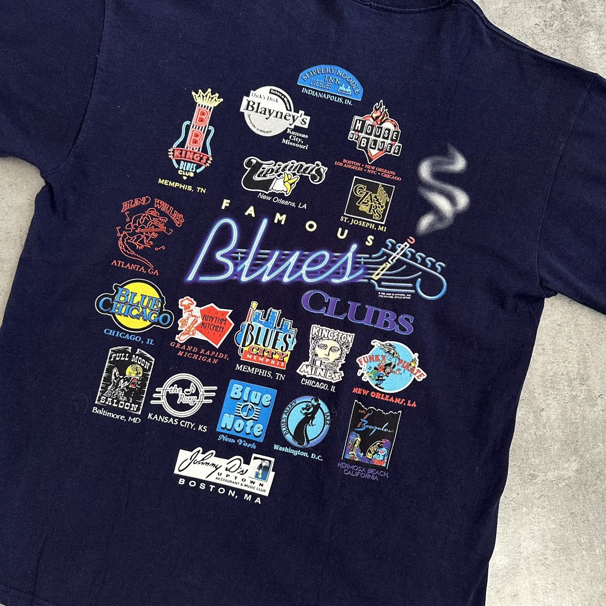 Band Tees Tshirt Famous Blues Clubs 2000 USA jazz music Size US L / EU 52-54 / 3 - 3 Thumbnail