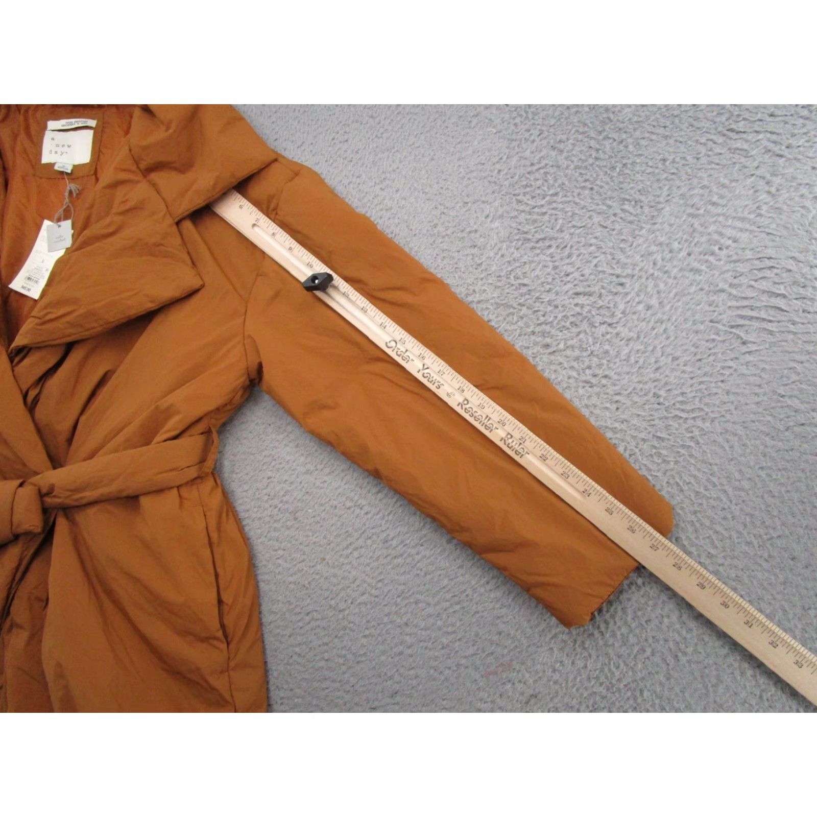 Vintage A New Day Women's Puffer Belted Water Resistant Jacket Beige S NEW Size S / US 4 / IT 40 - 7 Thumbnail