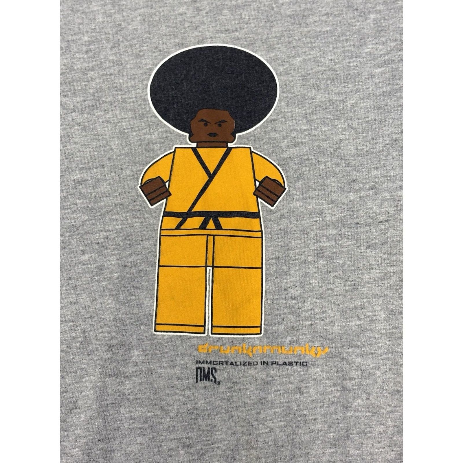 Vintage VINTAGE Drunknmunky T-Shirt Karate Afro Graphic Gray XL Men Short Sleeve Crew Neck 90s Hip Hop Retro USA Mens Size US XL / EU 56 / 4 - 2 Thumbnail