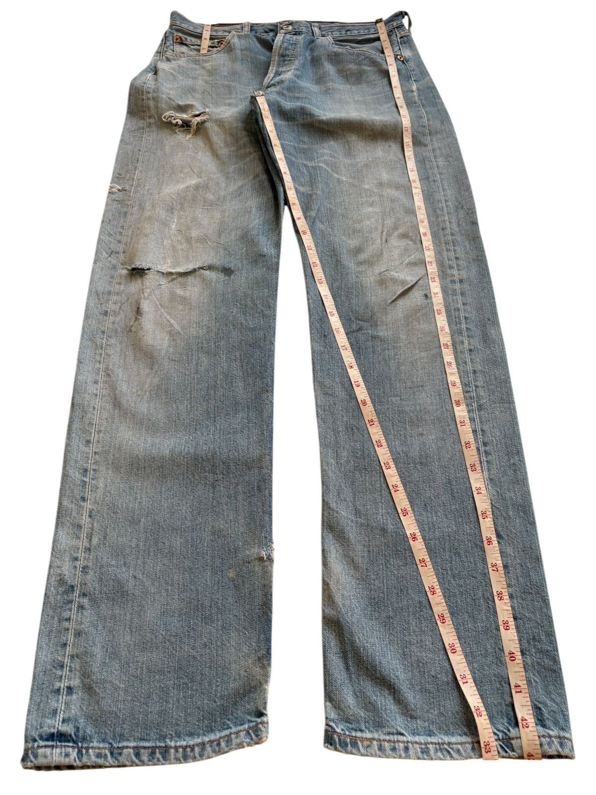 Levi's SALES🔥Vintage 90s Levis 501 Mud Wash Distressed Loose Jeans Size US 31 - 14 Thumbnail