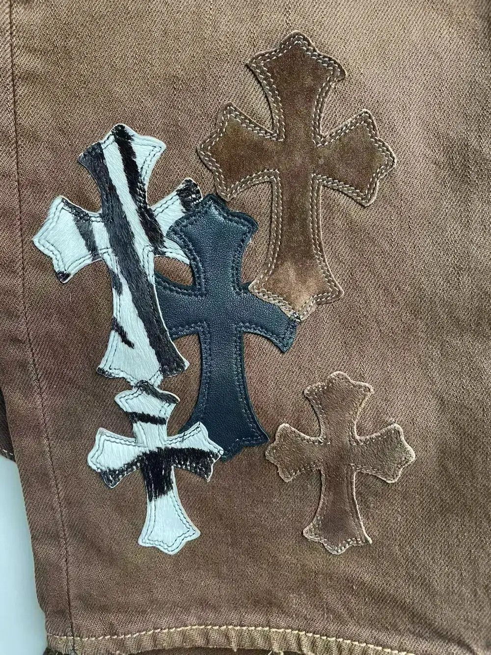 Chrome Hearts Chrome Hearts Levi's 501 Zebra & Black Cross Patch Jeans Size US 34 / EU 50 - 8 Thumbnail