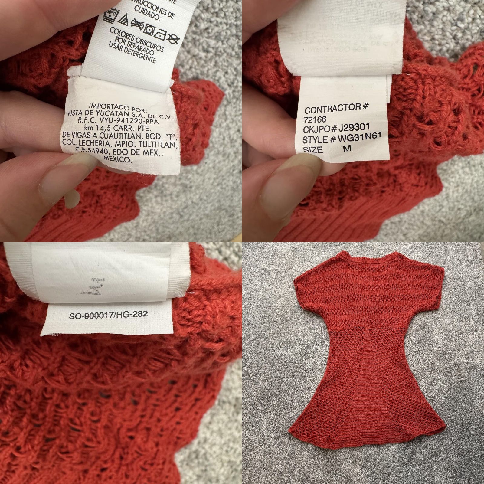 Calvin Klein Calvin Klein Jeans Sweater Women M Red Knit Solid Boho Cottagecore Retro 70s Prairie Romantic Size M / US 6-8 / IT 42-44 - 8 Thumbnail