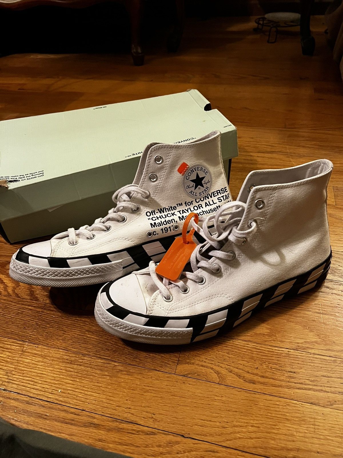 Off white cheap converse grailed