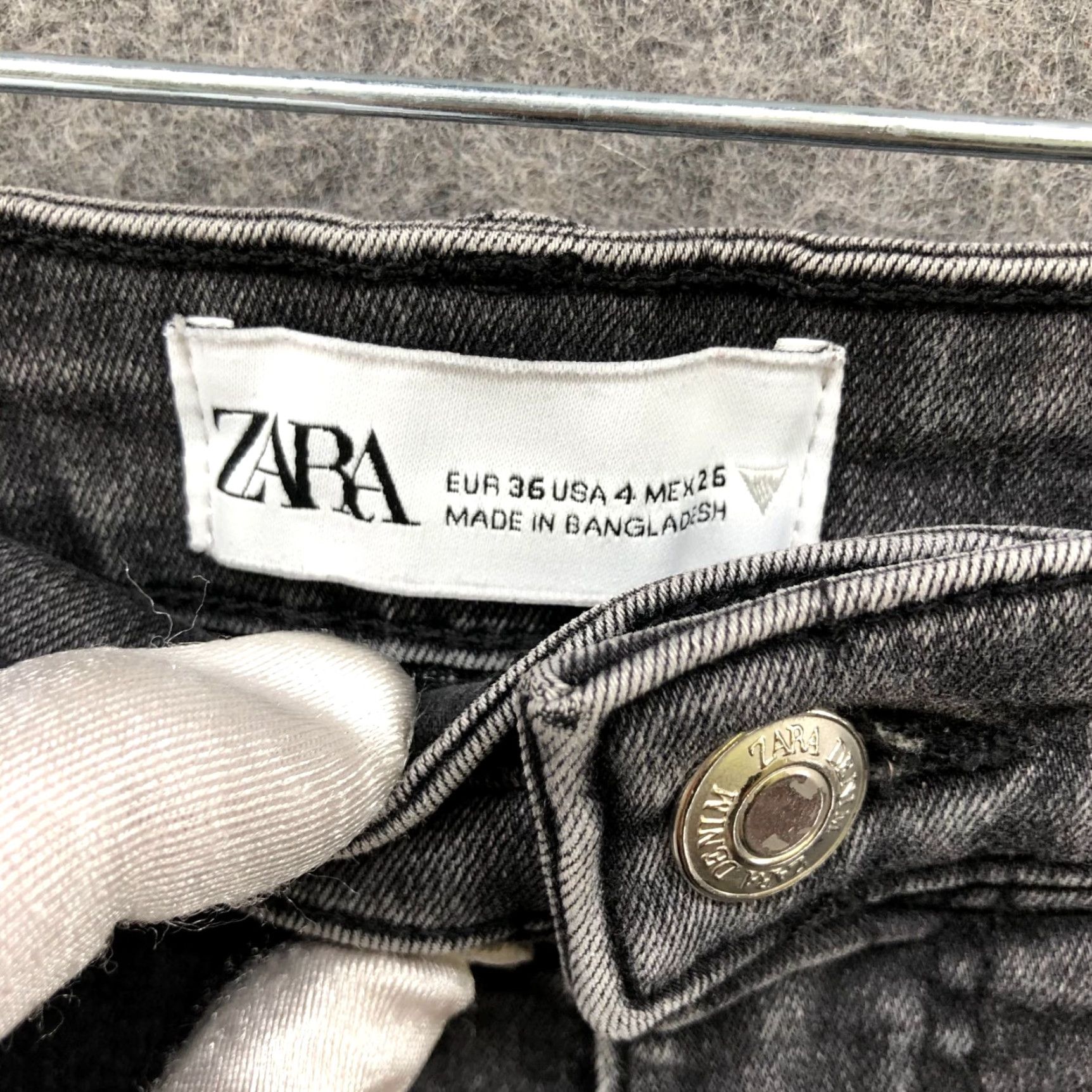 Zara Zara High Rise Skinny Jeans Womens Size 4 Gray Stretch Denim Cotton 5-Pocket VINTAGE No? Size 28" / US 6 / IT 42 - 5 Thumbnail