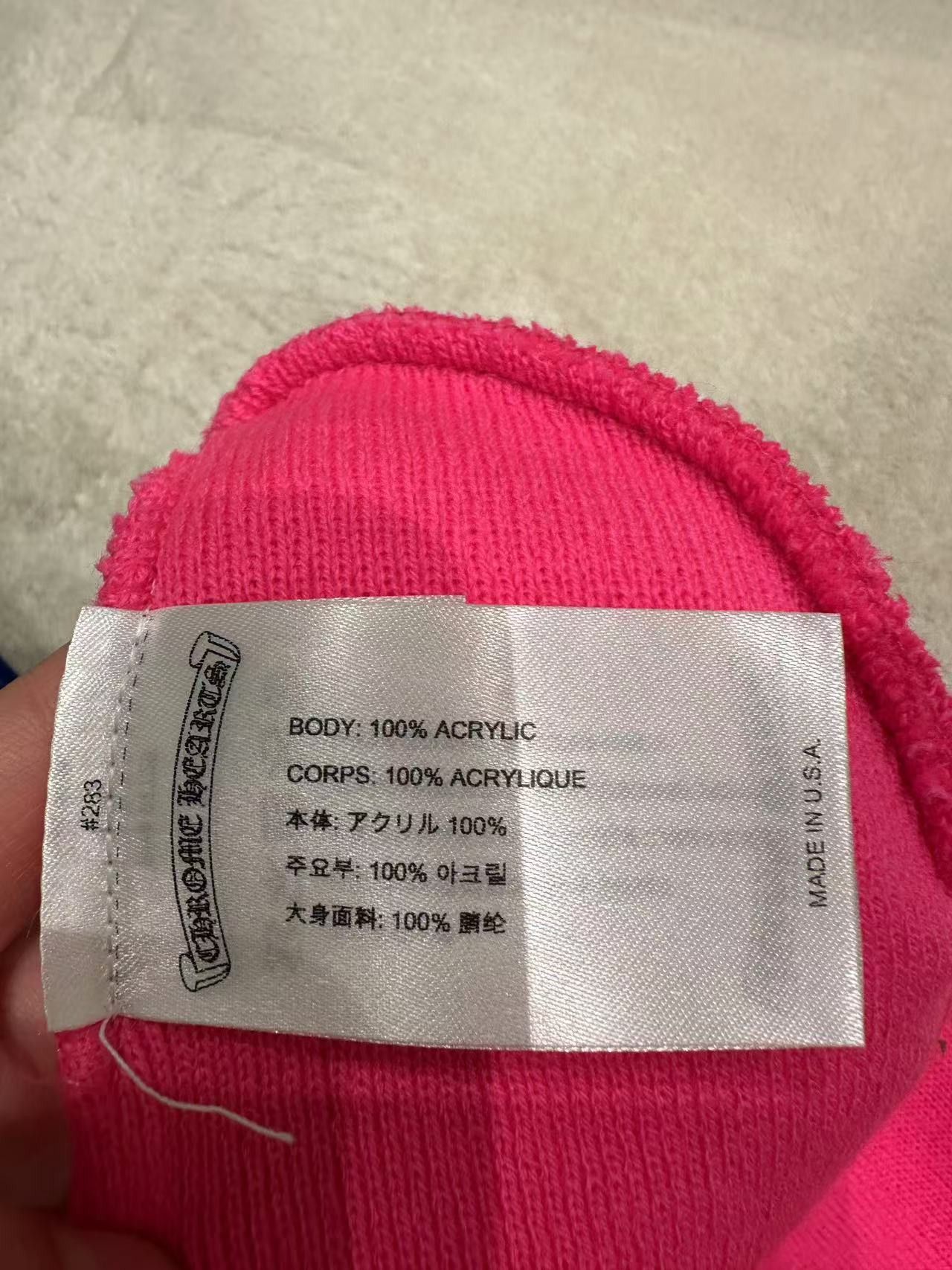 Chrome Hearts Chrome Hearts CH Logo Embroidered Pink Beanie Size ONE SIZE - 5 Thumbnail