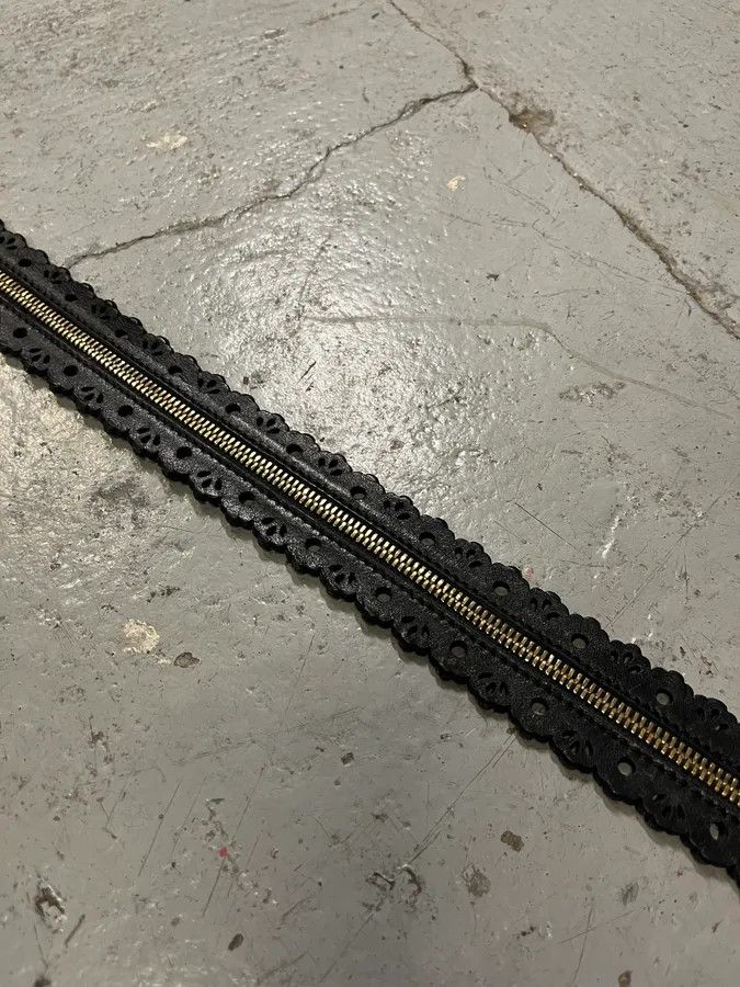 Designer × Diesel × Vintage Diesel Full Zip Black Leather Belt Size ONE SIZE - 10 Thumbnail