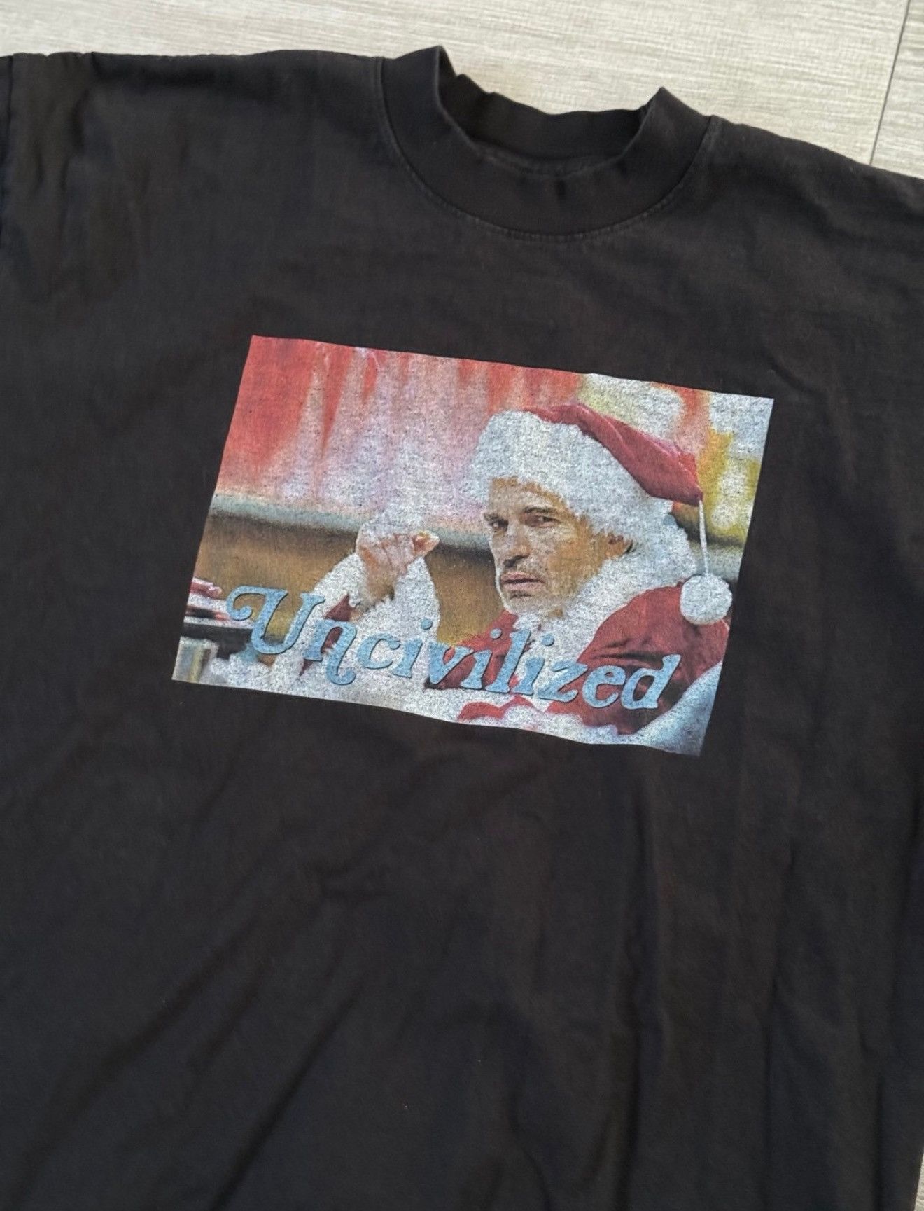 Other Men's Uncivilized Christmas Bad Santa Black Tee Size L Large Size US L / EU 52-54 / 3 - 2 Thumbnail