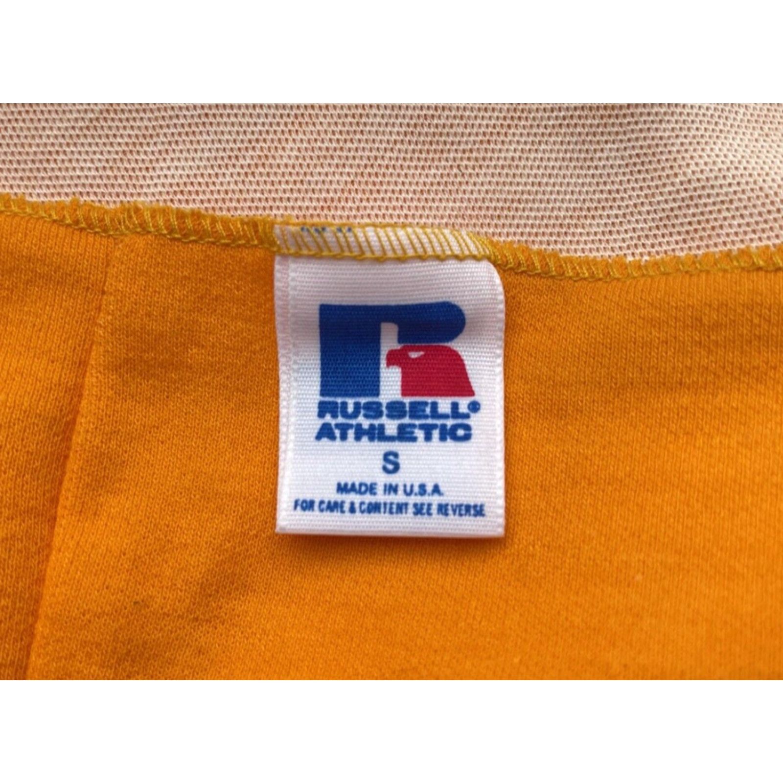 Vintage VINTAGE Russell athletic Tank Shirt Mens S NOS 80s Gold White Basketball Jersey Reversible 70s 90s NWOT USA Long 22.5" Across 15.5" Across Size US S / EU 44-46 / 1 - 3 Thumbnail