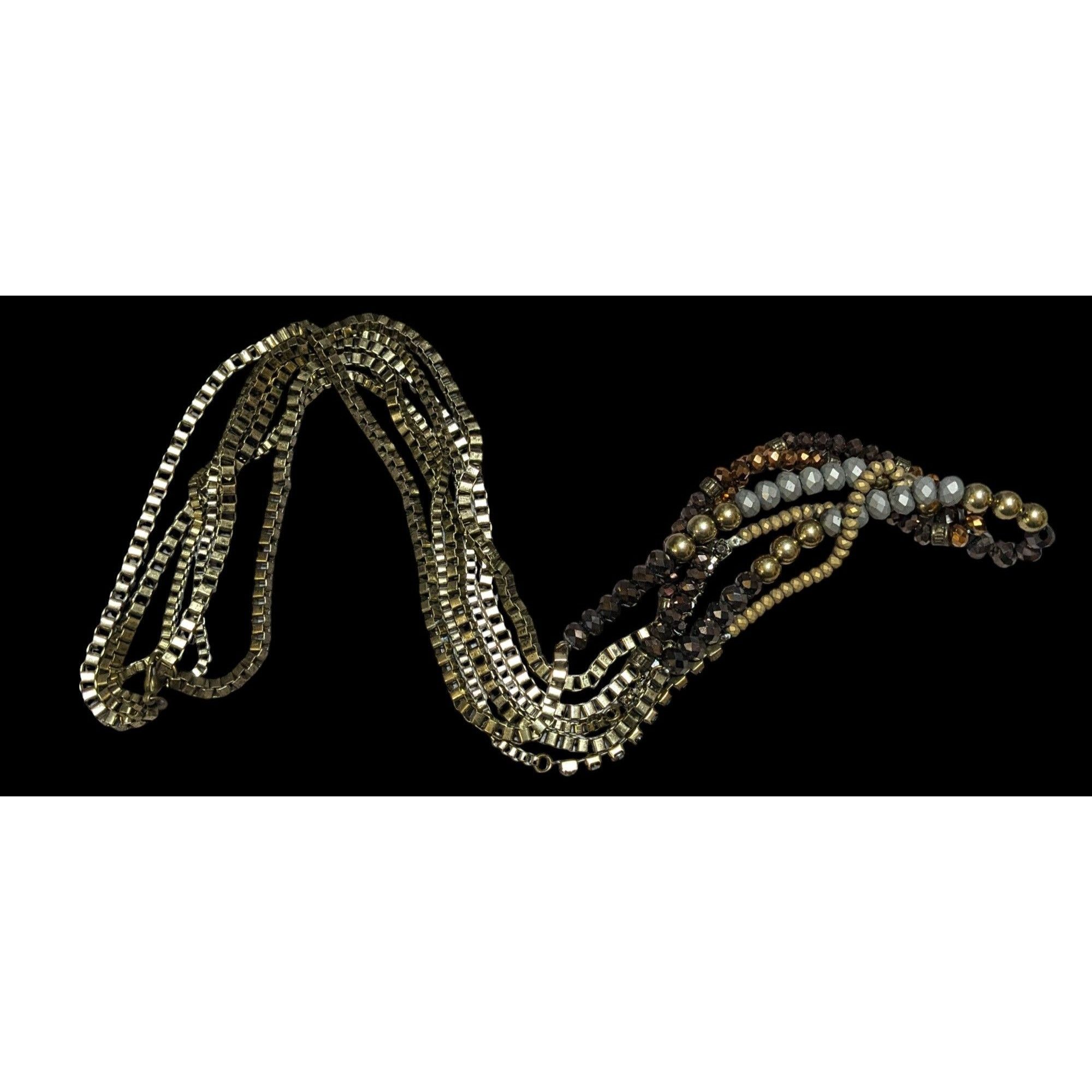 Other Multilayer Glam Box Link Beaded Statement Necklace Size ONE SIZE - 3 Thumbnail