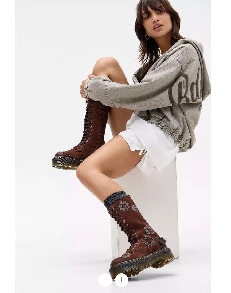 Dr. Martens DR. MARTENS 1B99 DUNNET FLOWER E.H Suede PLATFORM BOOTS Size US 11 / IT 41 - 5 Thumbnail