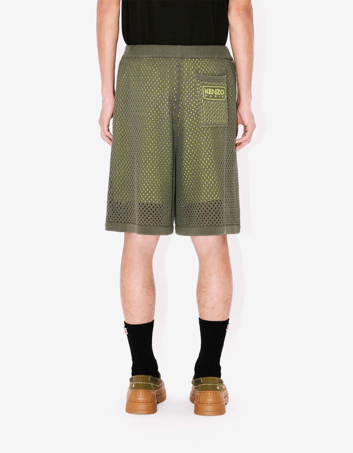 Kenzo Kenzo Green Embroidered Knitted Shorts Size US 30 / EU 46 - 2 Thumbnail