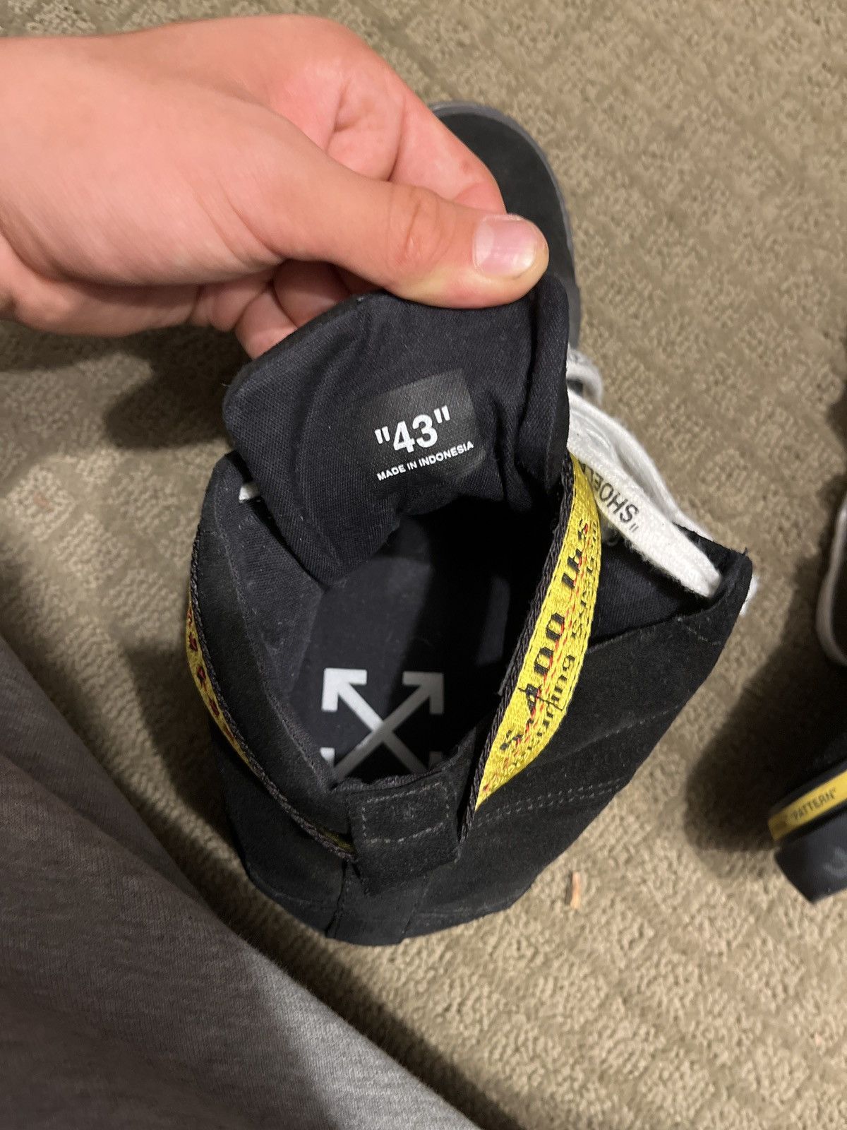 Off-White Offwhite high top black sneakers Size US 10 / EU 43 - 6 Thumbnail
