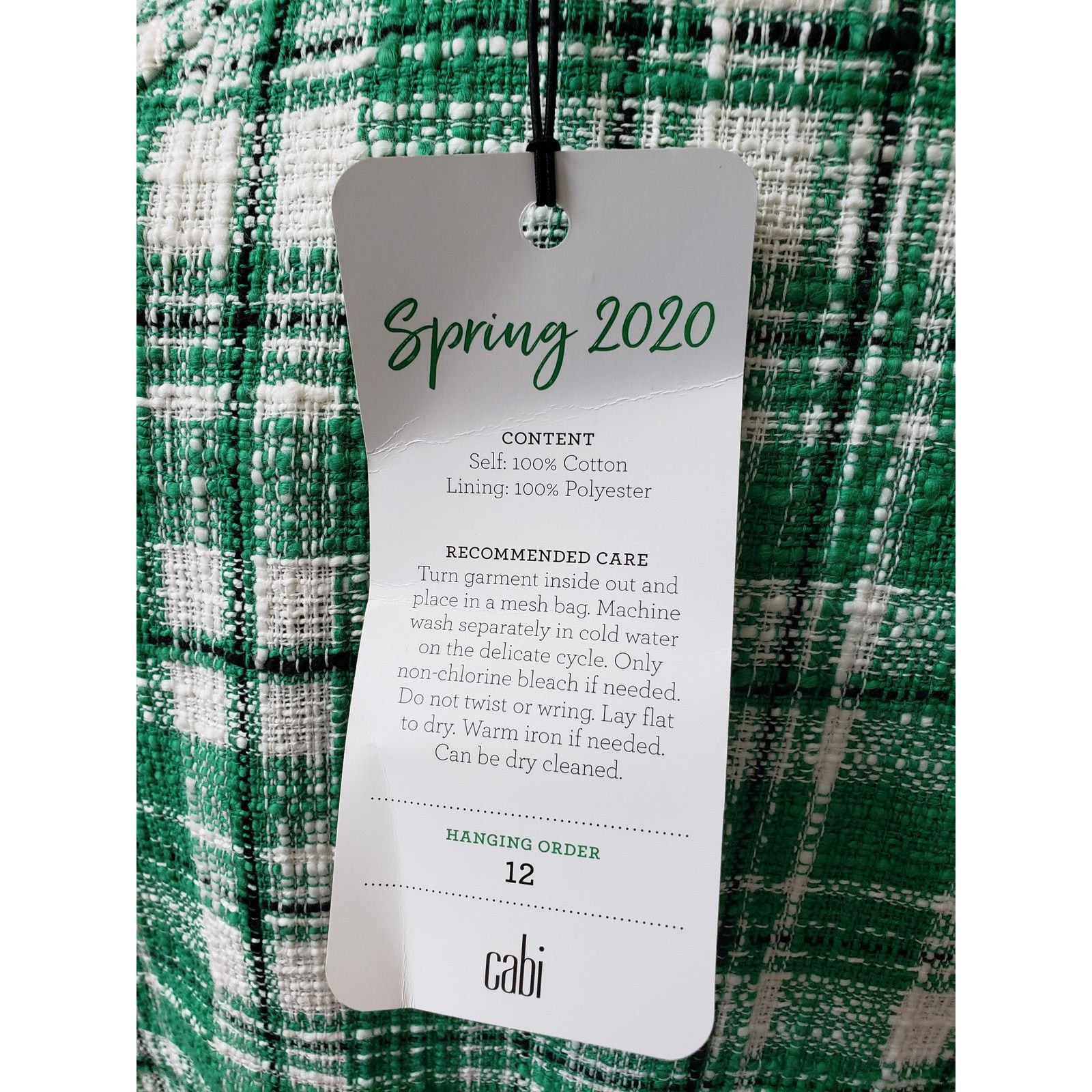 The Unbranded Brand Cabi Library Jacket Womens Medium Green White Plaid Sophia Size M / US 6-8 / IT 42-44 - 6 Thumbnail