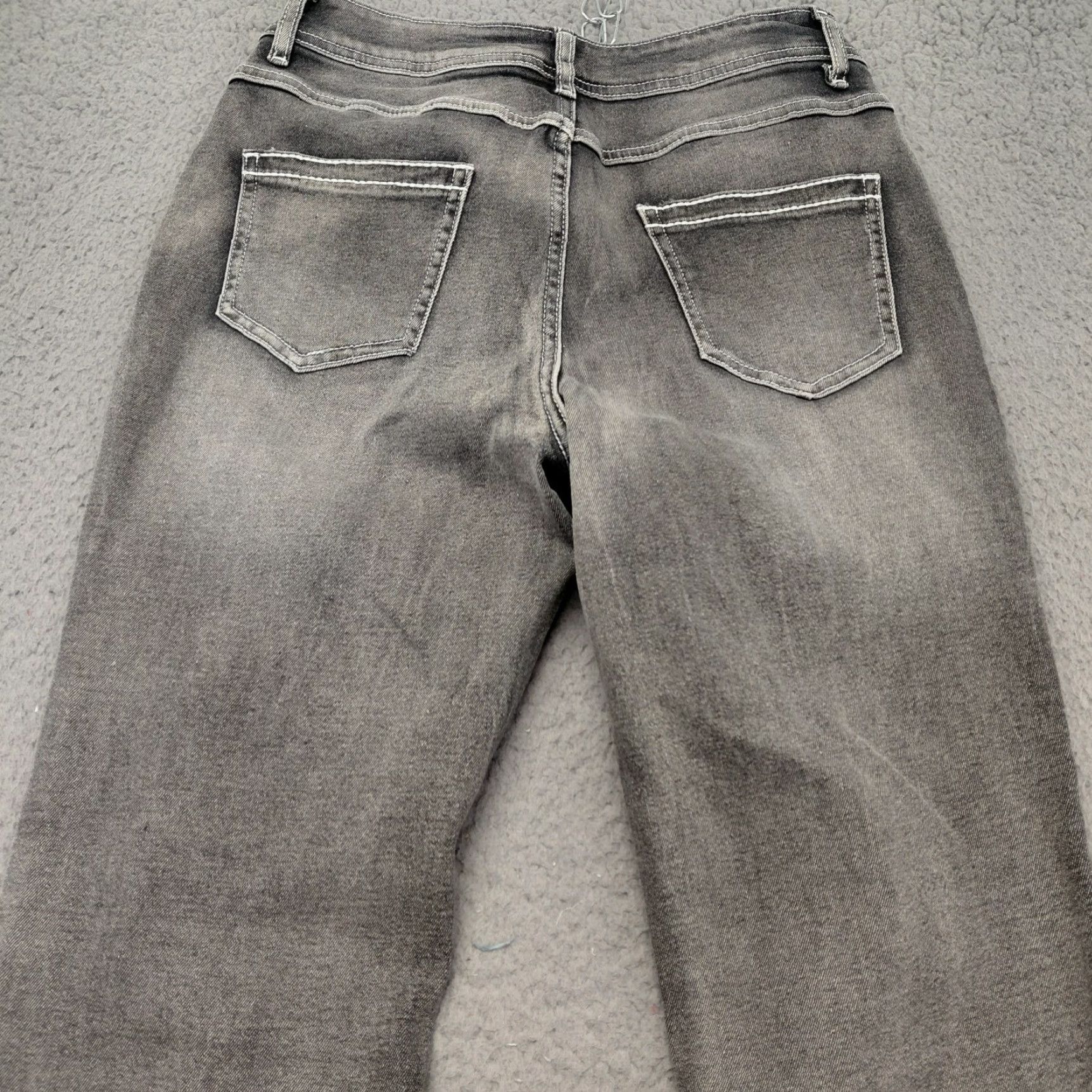 Vintage ROMWE Jeans Women's Size 6/Medium Black Denim Grundy Retro High Rise Flared Leg Shirts? Size 32" / US 10 / IT 46 - 3 Thumbnail
