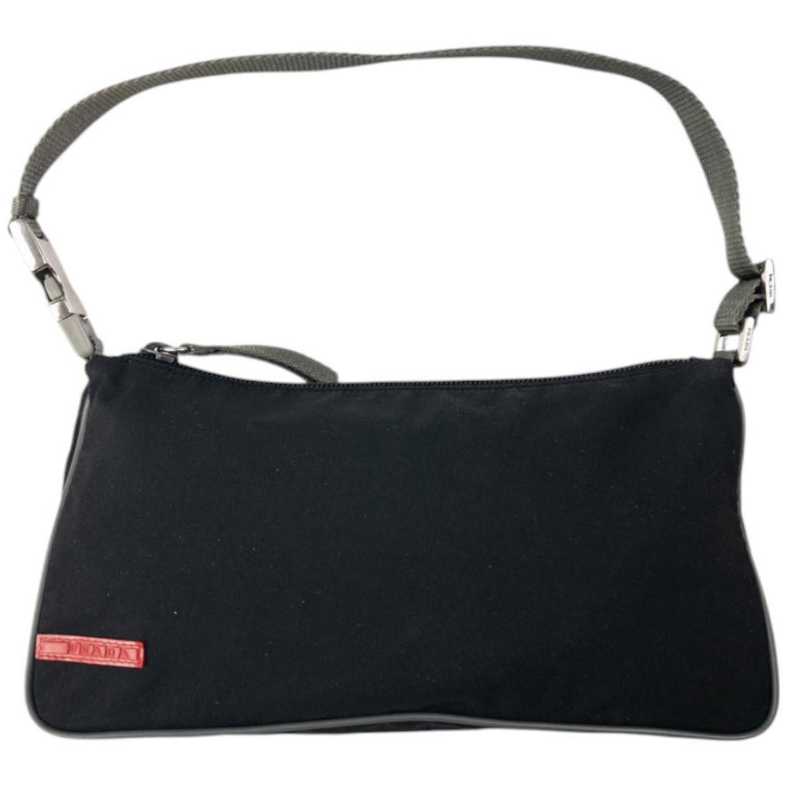 Vintage Prada Sport Mini Baguette Shoulder Bag in Black, Women's