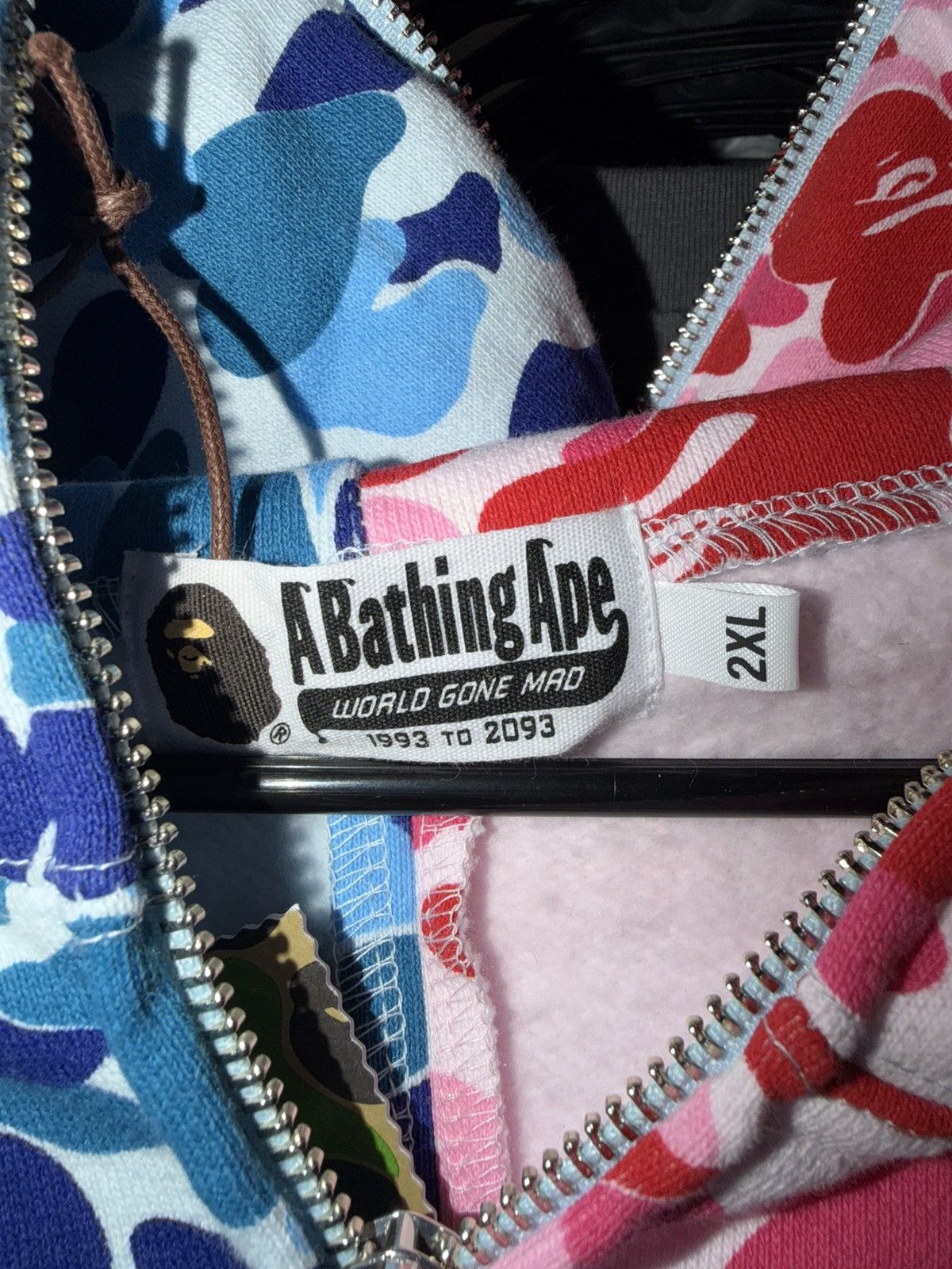 Bape BAPE ABC Seperate Shark Full Zip Hoodie Blue/Pink Size US XXL / EU 58 / 5 - 6 Thumbnail