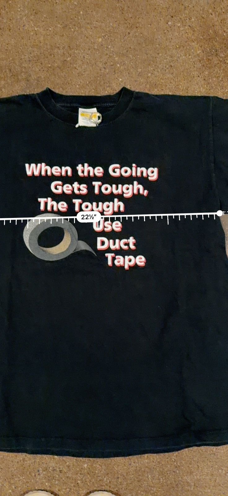 Vintage Vintage 90s duct tape promo black faded Size US XL / EU 56 / 4 - 4 Thumbnail