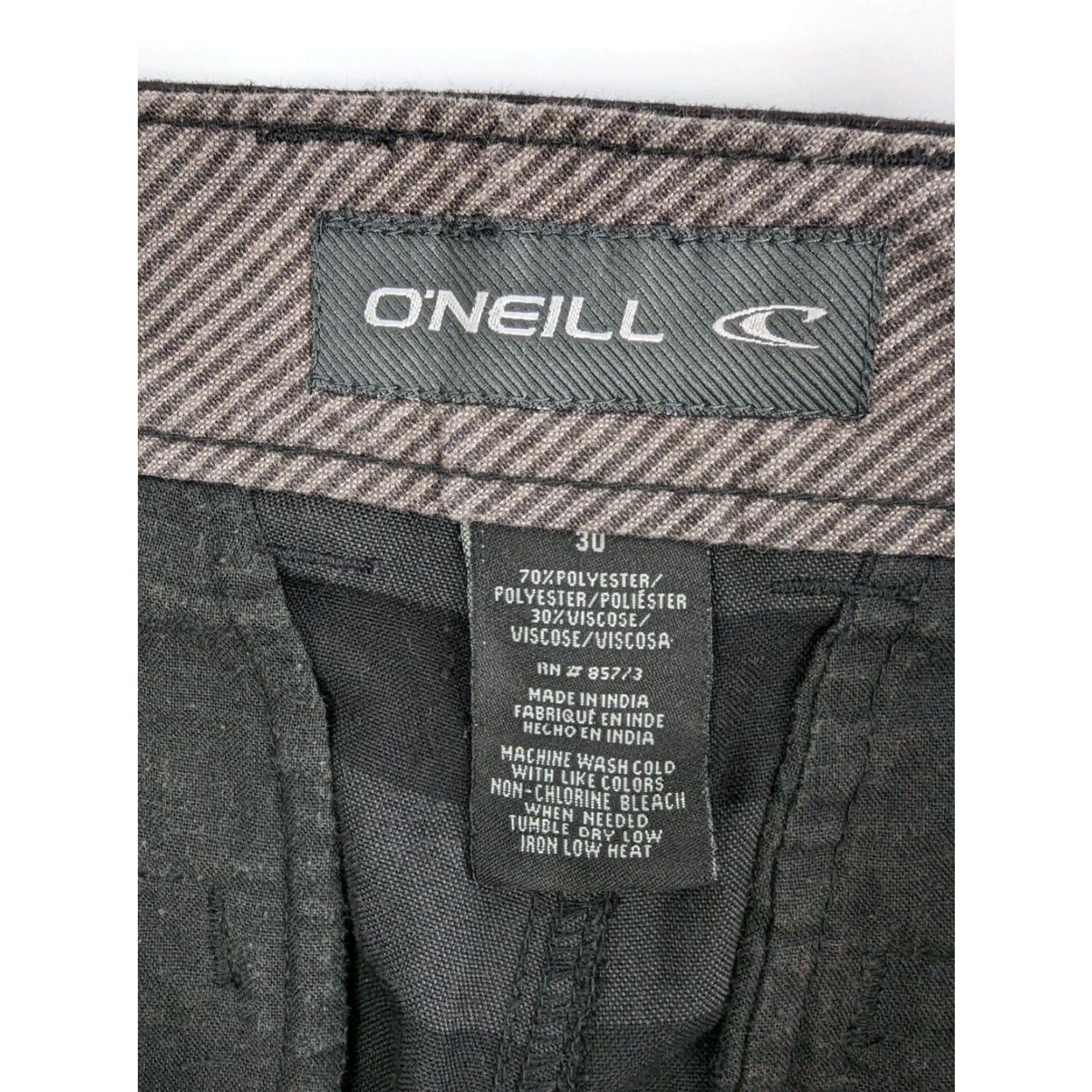 O'Neill O'Neill Chino Shorts Striped Men's 30 Black Size US 30 / EU 46 - 7 Thumbnail