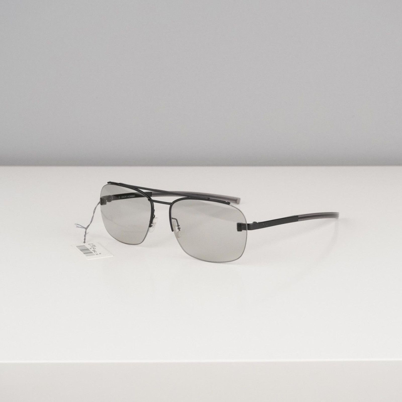 Dior homme cd logo made in austria rimless black sunglasses