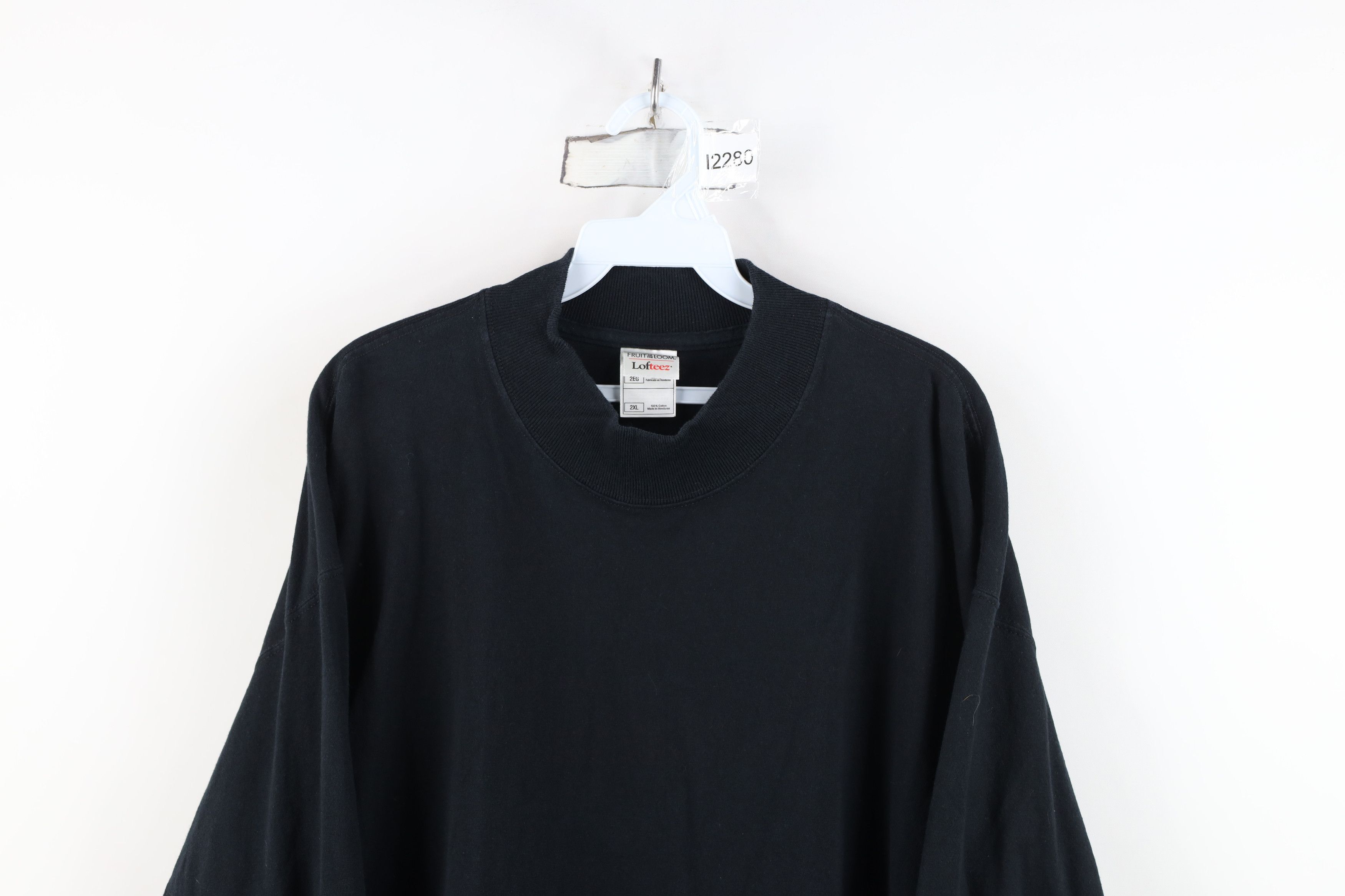 Vintage Vintage 90s Streetwear Cotton Mock Neck Long Sleeve T-Shirt Size US XXL / EU 58 / 5 - 2 Thumbnail