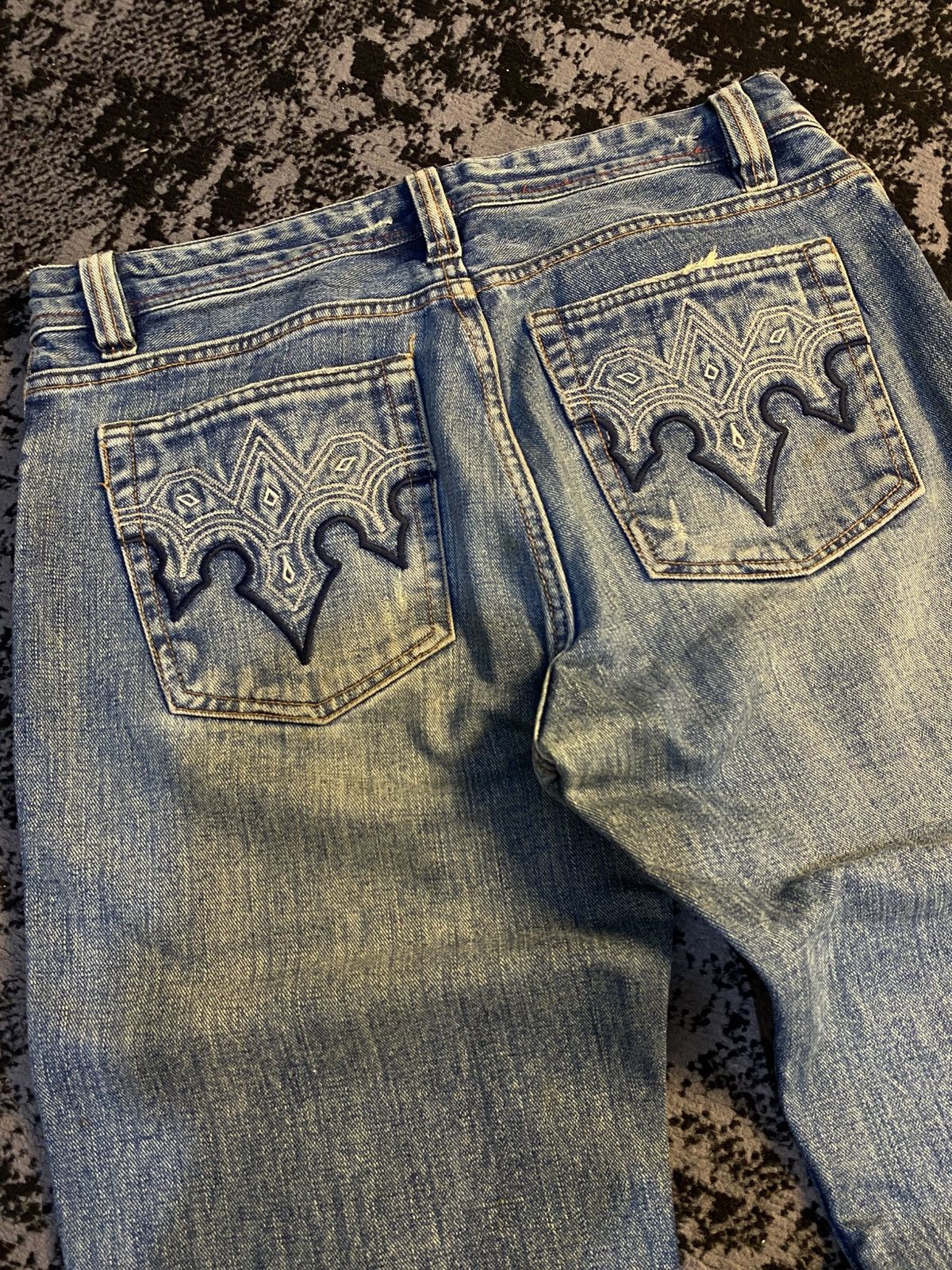 Undercover × Uniqlo Thrashed Nylaus Mudwash Regular Jeans 🔥 Size US 35 - 10 Thumbnail