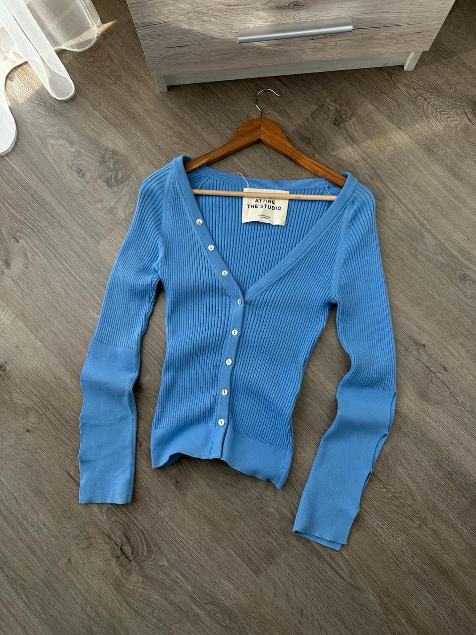 Japanese Brand × Vintage Vintage Knitwear The Studio Blue Cardigan Sweater Size S / US 4 / IT 40 - 5 Thumbnail